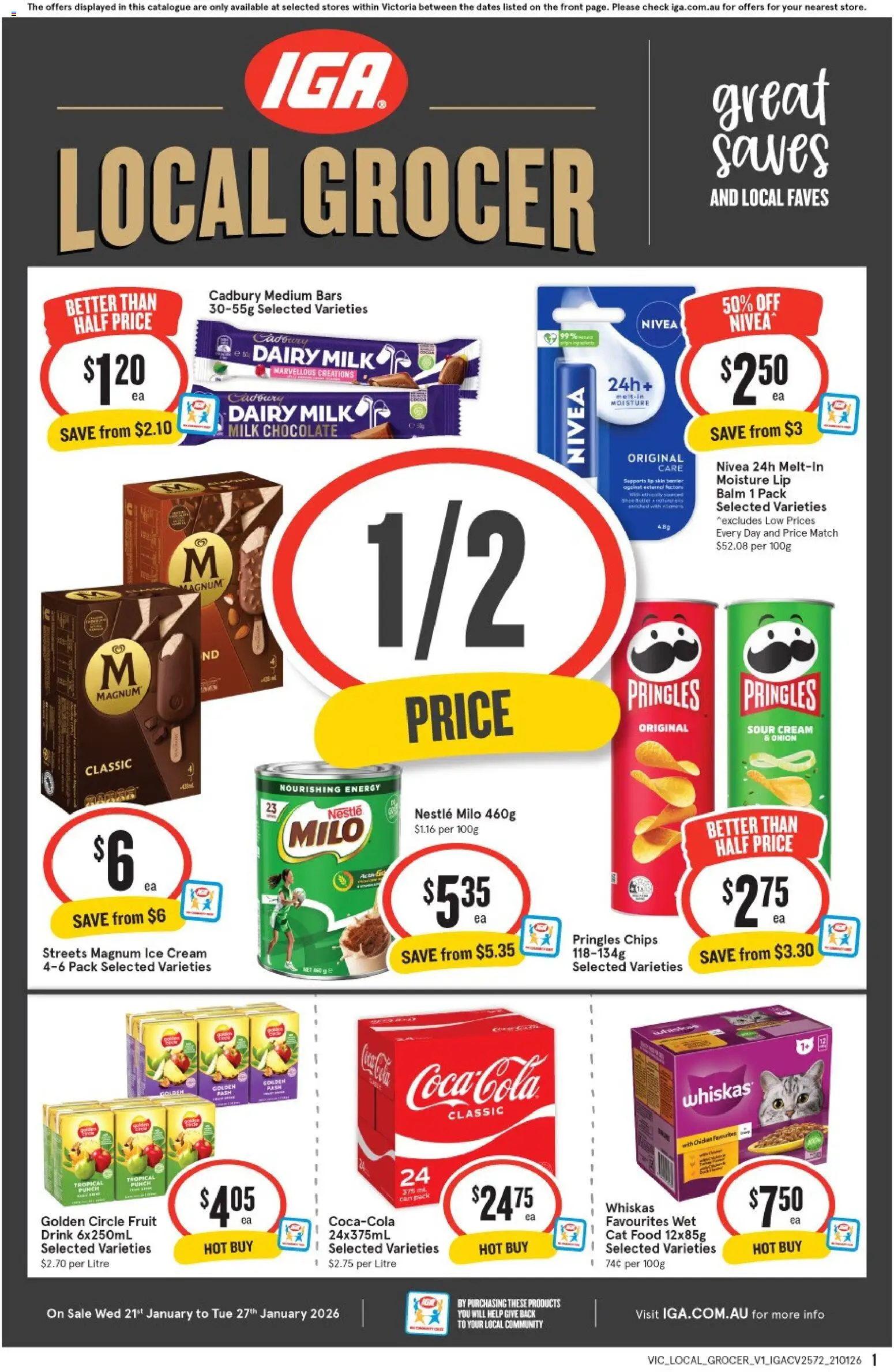 IGA Local Grocer VIC - page 1- valid from 21/01/2026