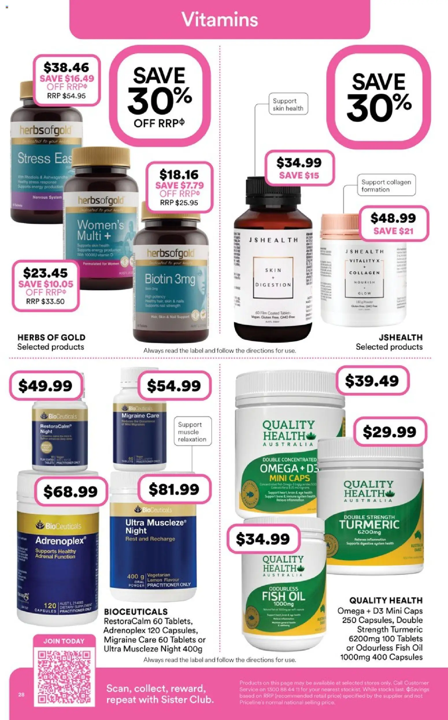 Priceline Pharmacy catalogue  - page 28- valid from 09/04/2026