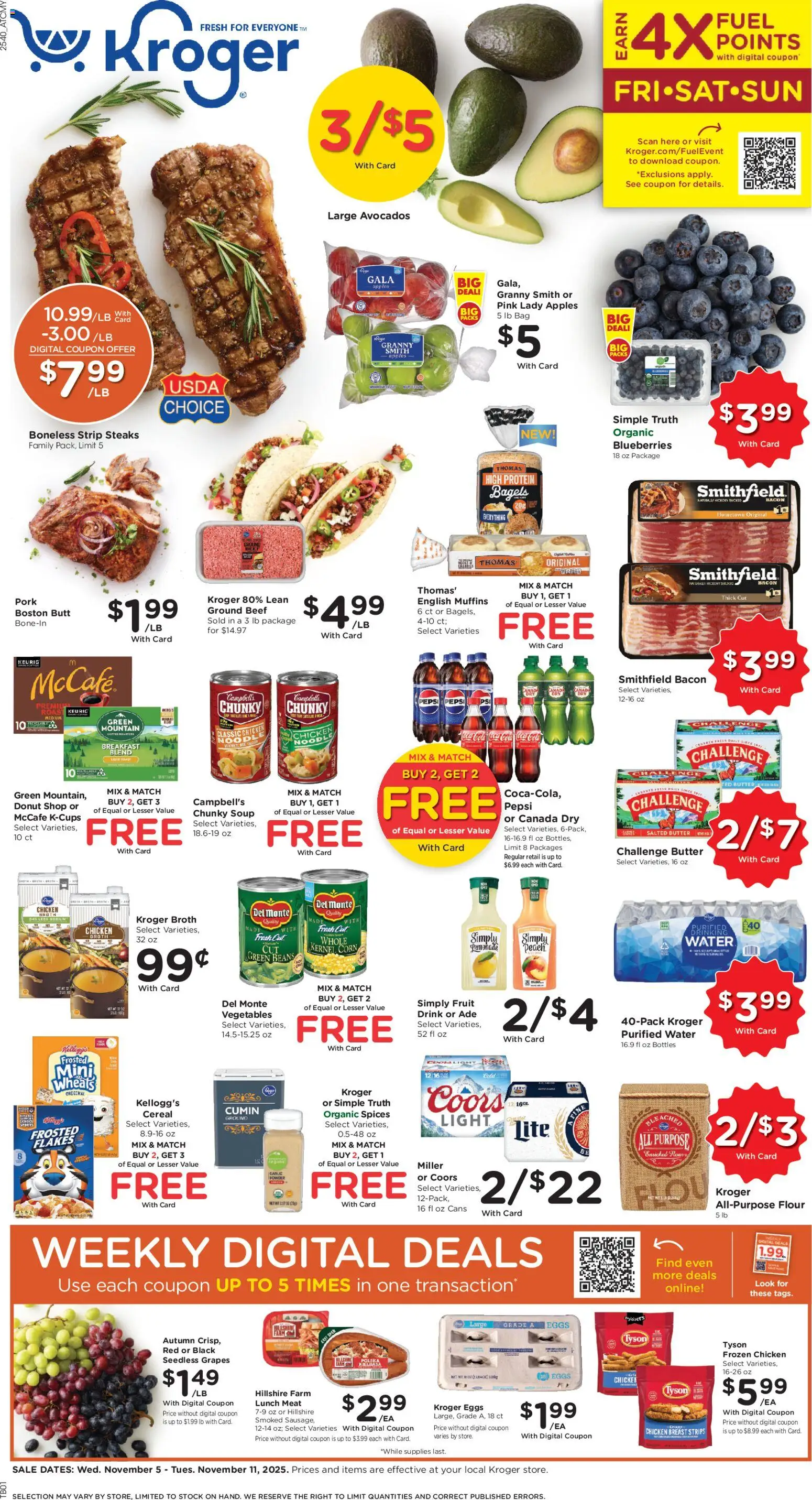 Kroger Black Friday - page 1- valid from 11/05/2025