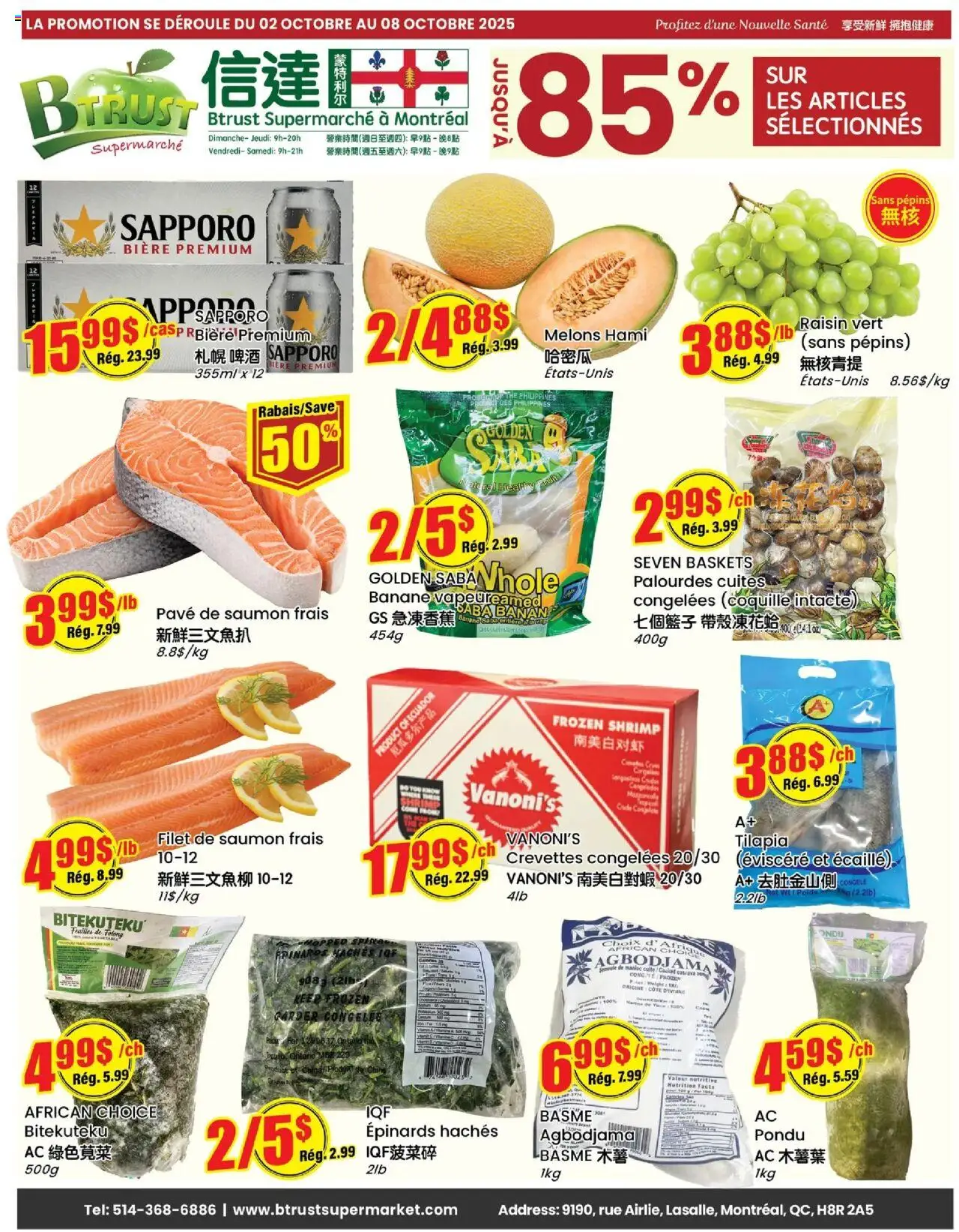Btrust Supermarket weekly flyer / circulaire - page 1- valid from Oct 2, 2025