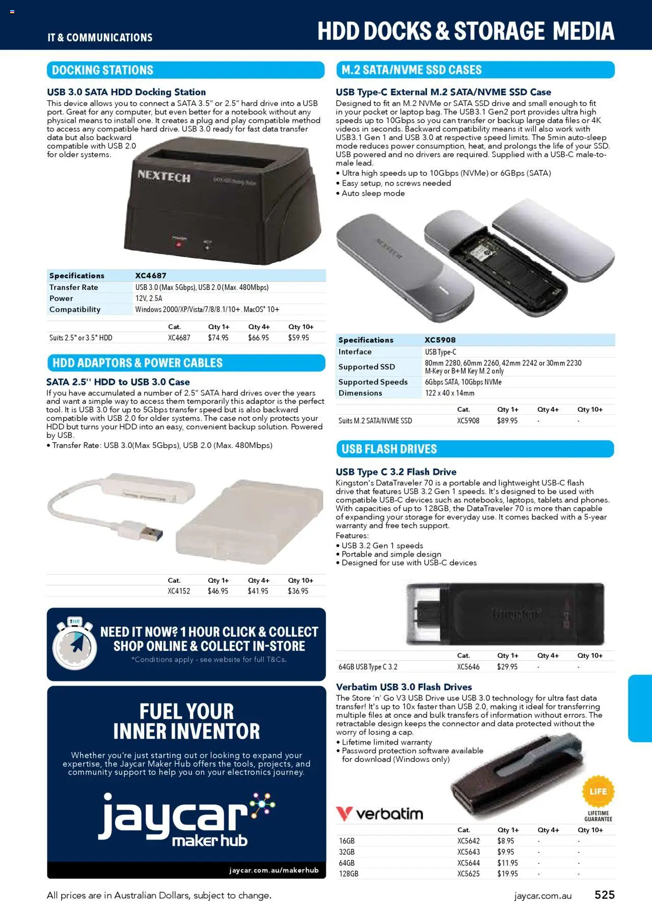 Jaycar Engineering & Scientific Catalogue 2025/2026  - page 525- valid from 09/07/2025