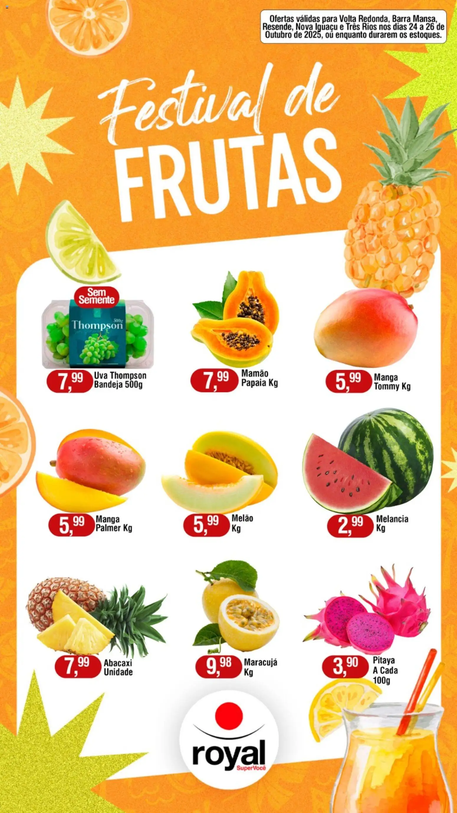 Royal Supermercados - Ofertas Festival de Frutas - página 1- válido a partir de 24/10/2025
