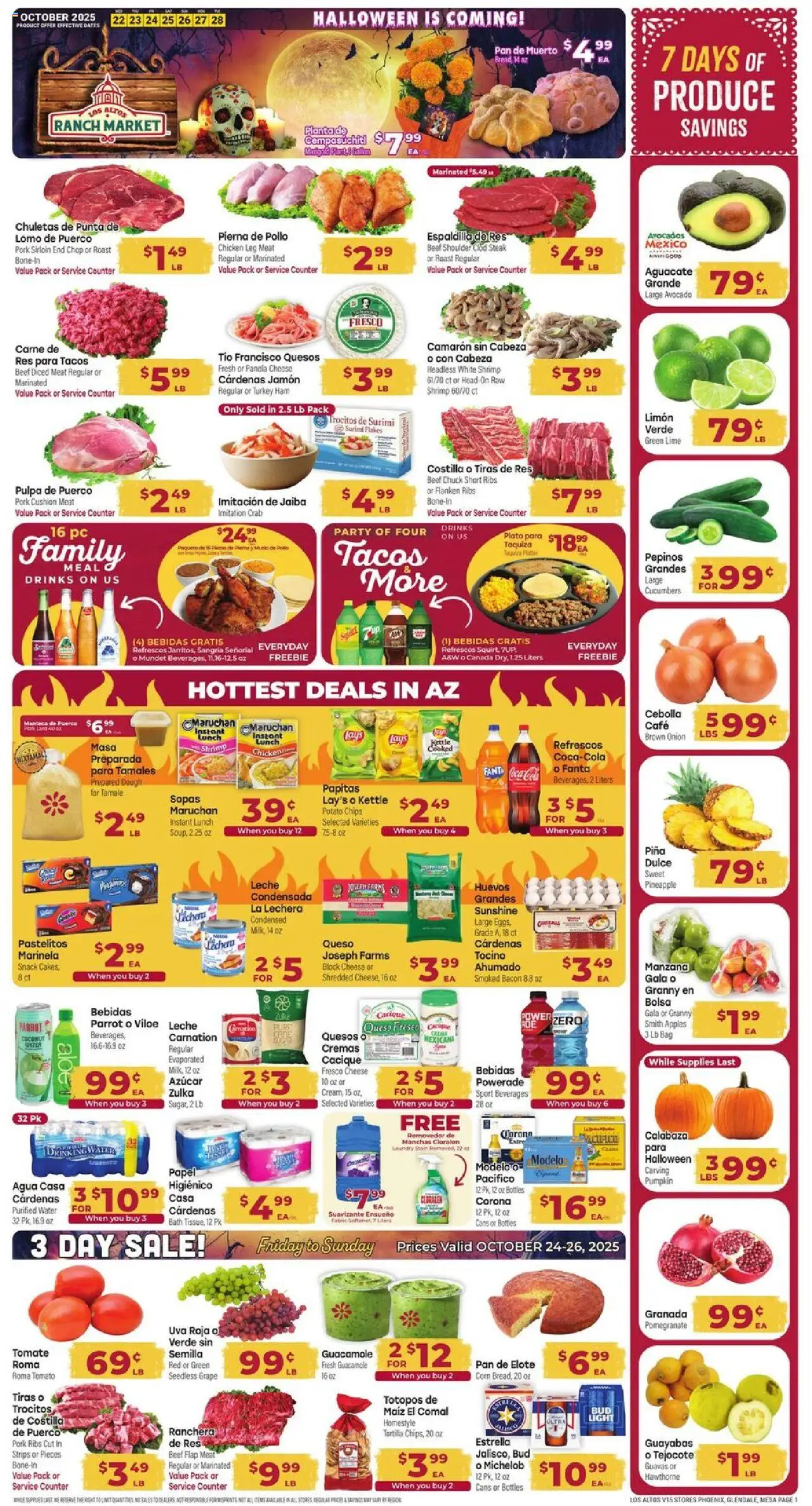 Cardenas Weekly Ad - AZ - page 1- valid from 10/22/2025