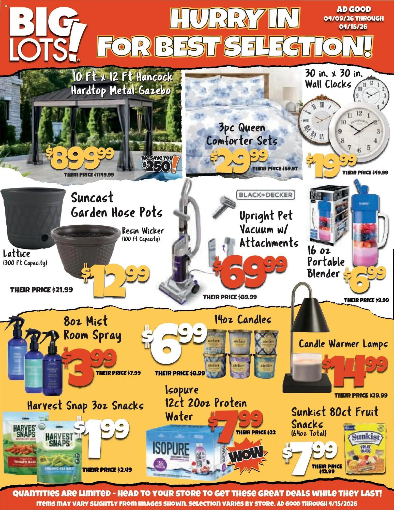 Big Lots Weekly Ad - page 1- valid from 04/09/2026
