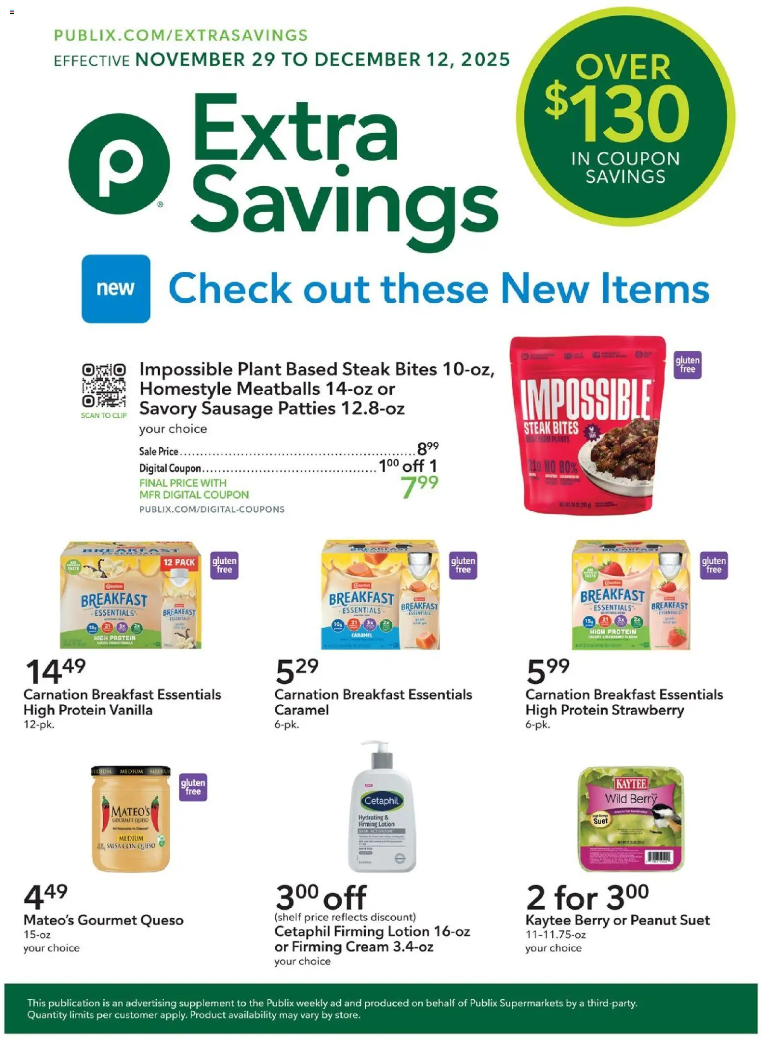 Publix Extra Savings - page 1- valid from 11/29/2025