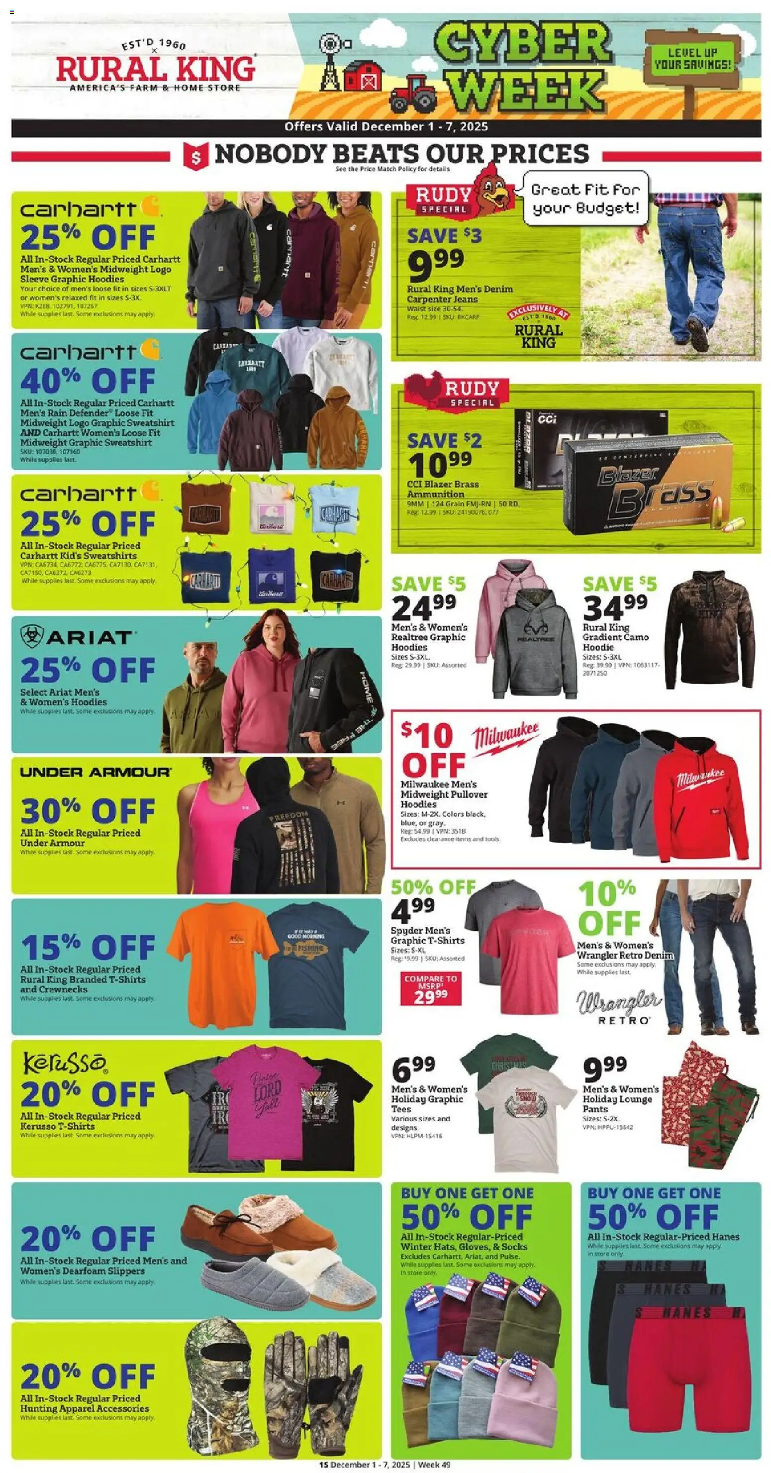 Rural King Cyber Sale - page 1- valid from 12/01/2025