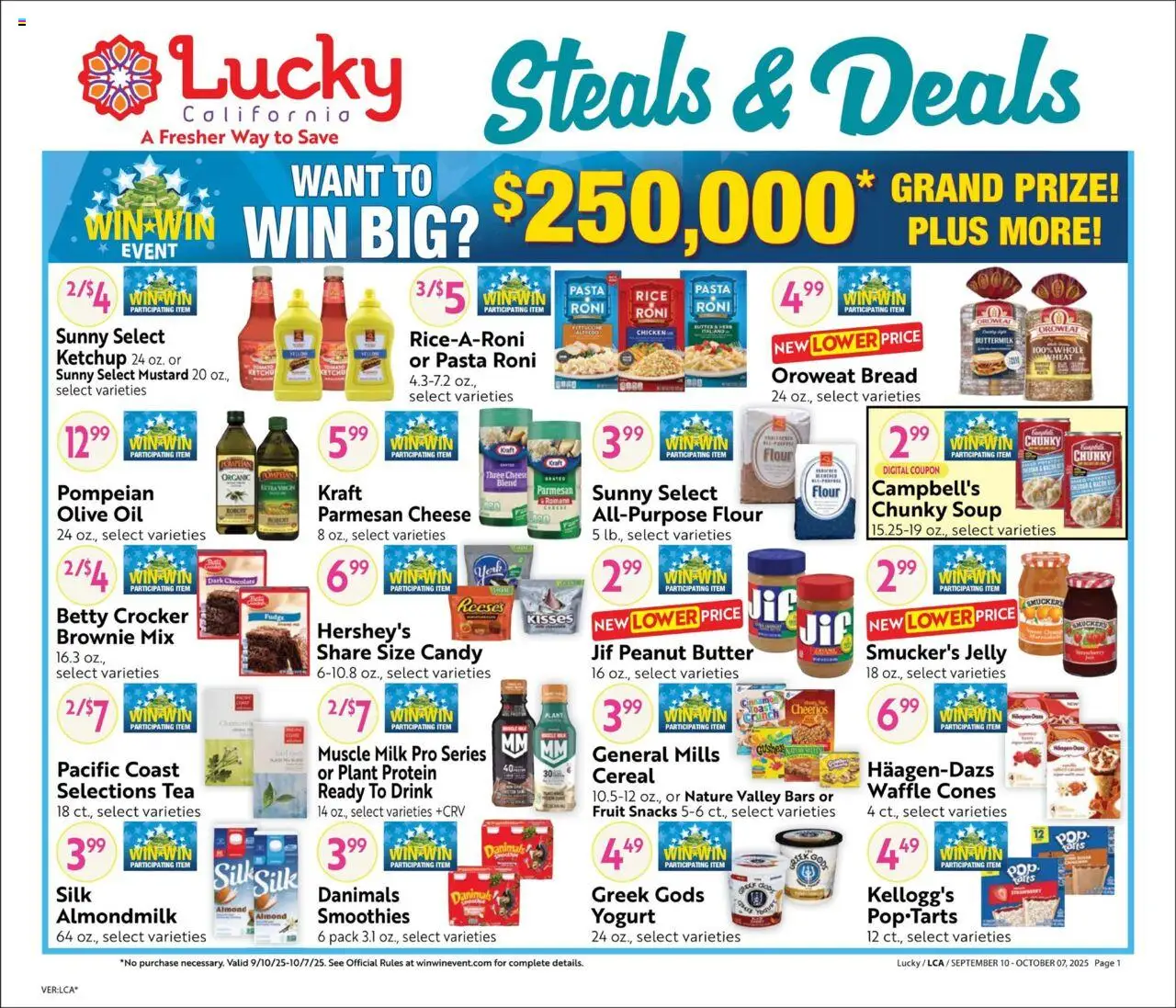 Lucky Supermarkets Big Book of Savings - page 1- valid from 09/10/2025