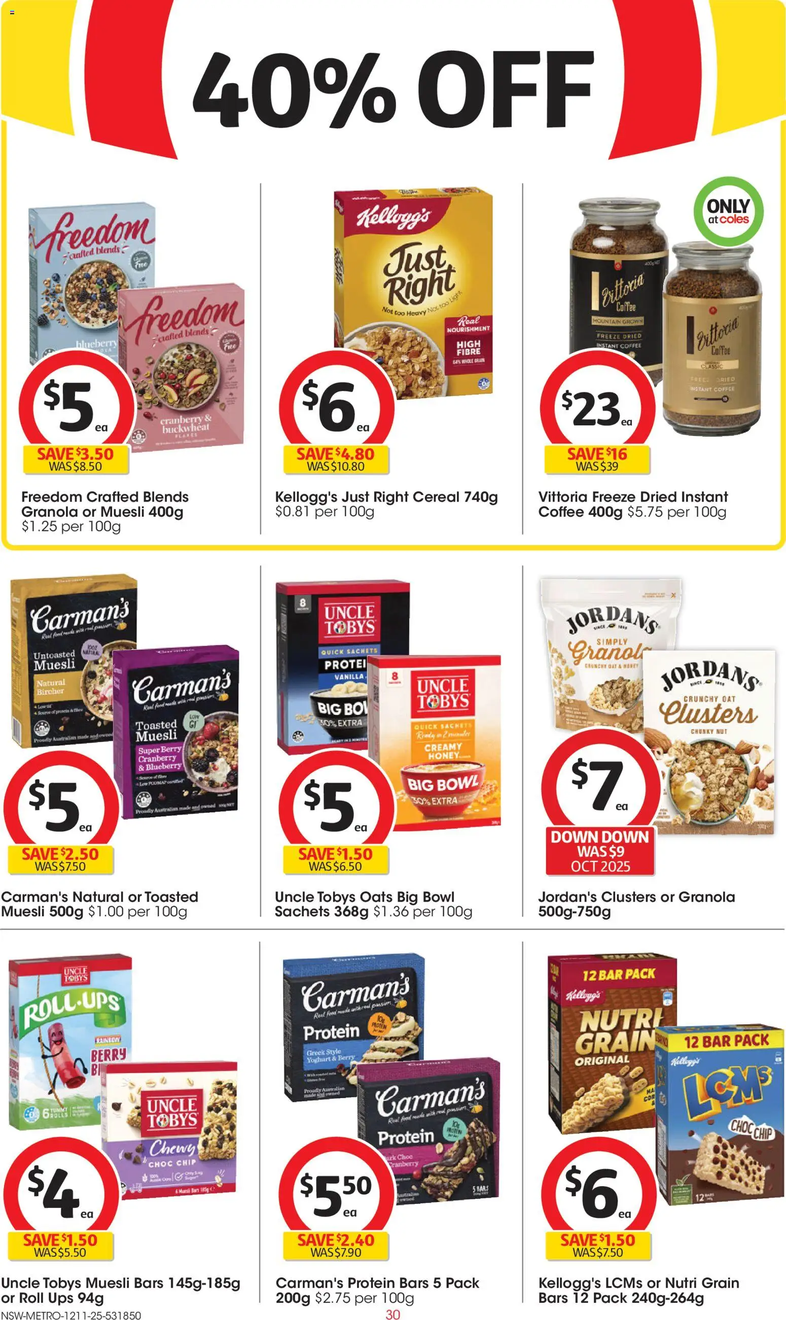 Coles Catalogue  - page 30- valid from 12/11/2025