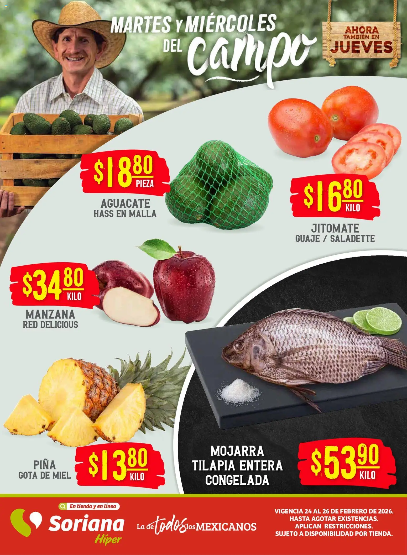 Soriana - Martes y Miércoles del Campo Híper: Chih, Delicias, Dur y Coah (excepto Saltillo) - página 1- válido desde 24/02/2026