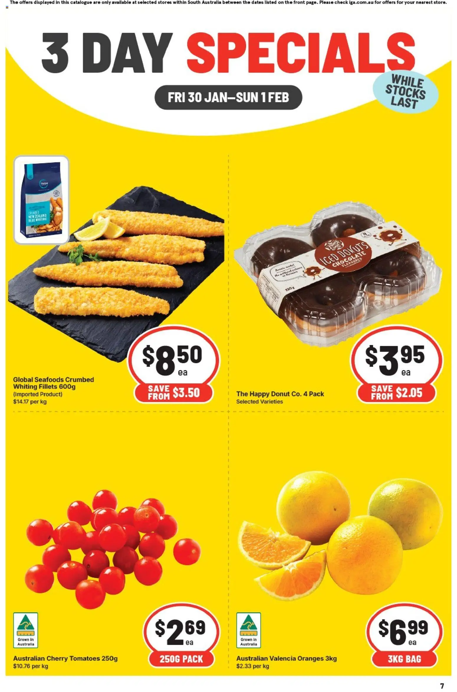 IGA - 3 Day Specials SA - page 1- valid from 30/01/2026