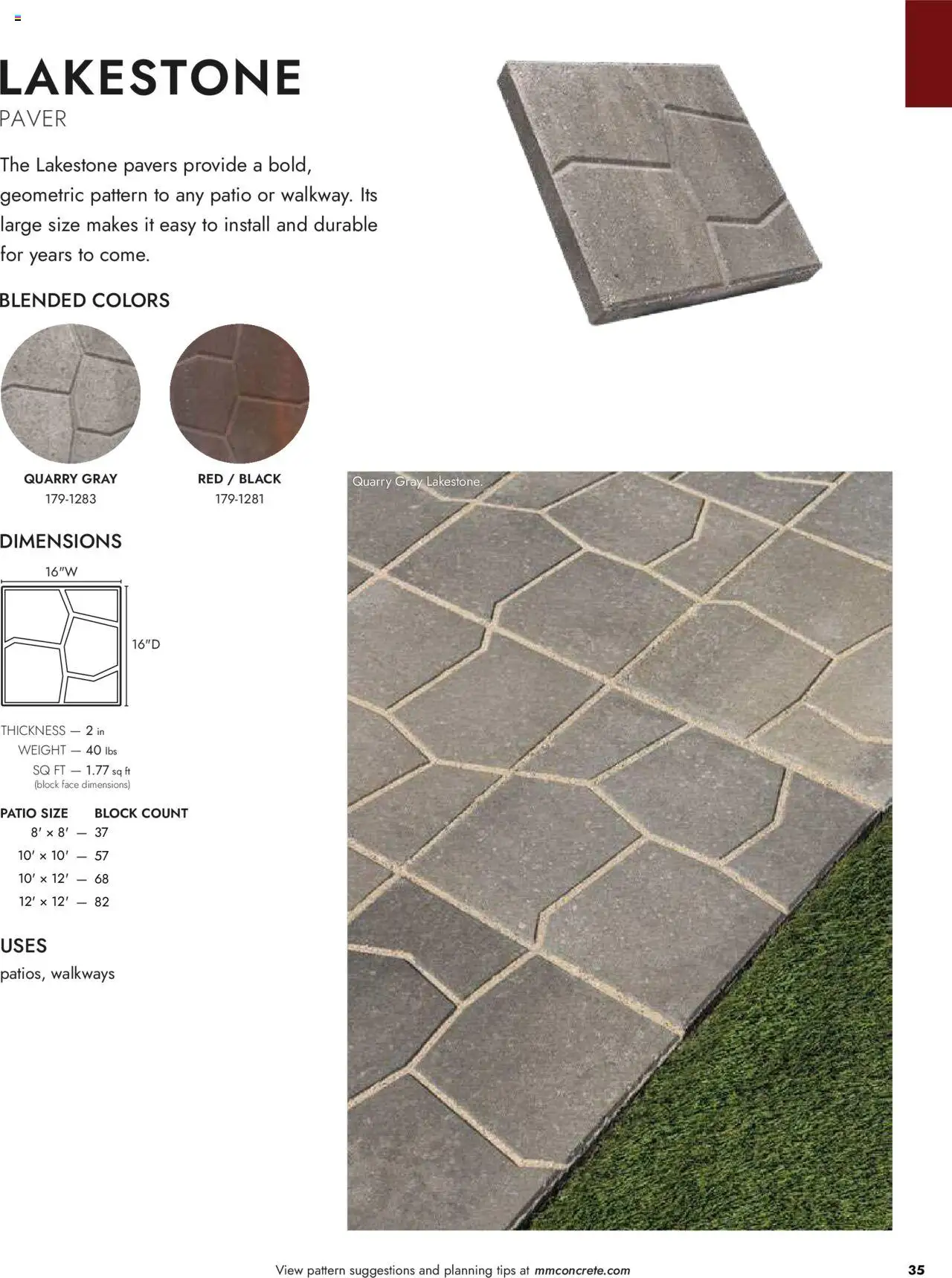 Menards Landscape Concrete Block - page 35- valid from 03/13/2025