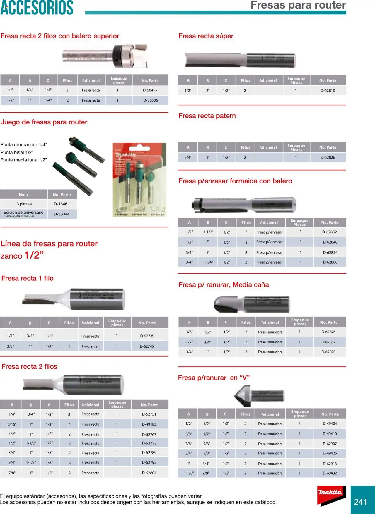 Makita catálogo Accesorios - página 241- válido desde 08/07/2024
