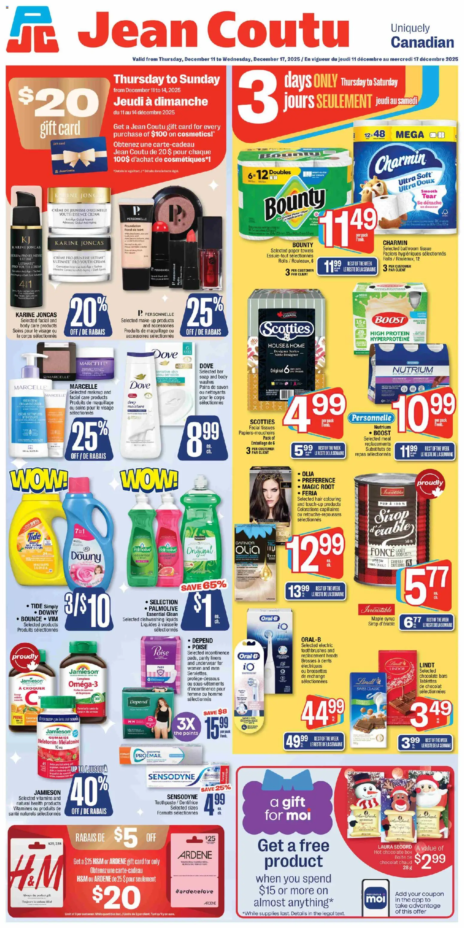 Jean Coutu weekly flyer - page 1- valid from Dec 11, 2025