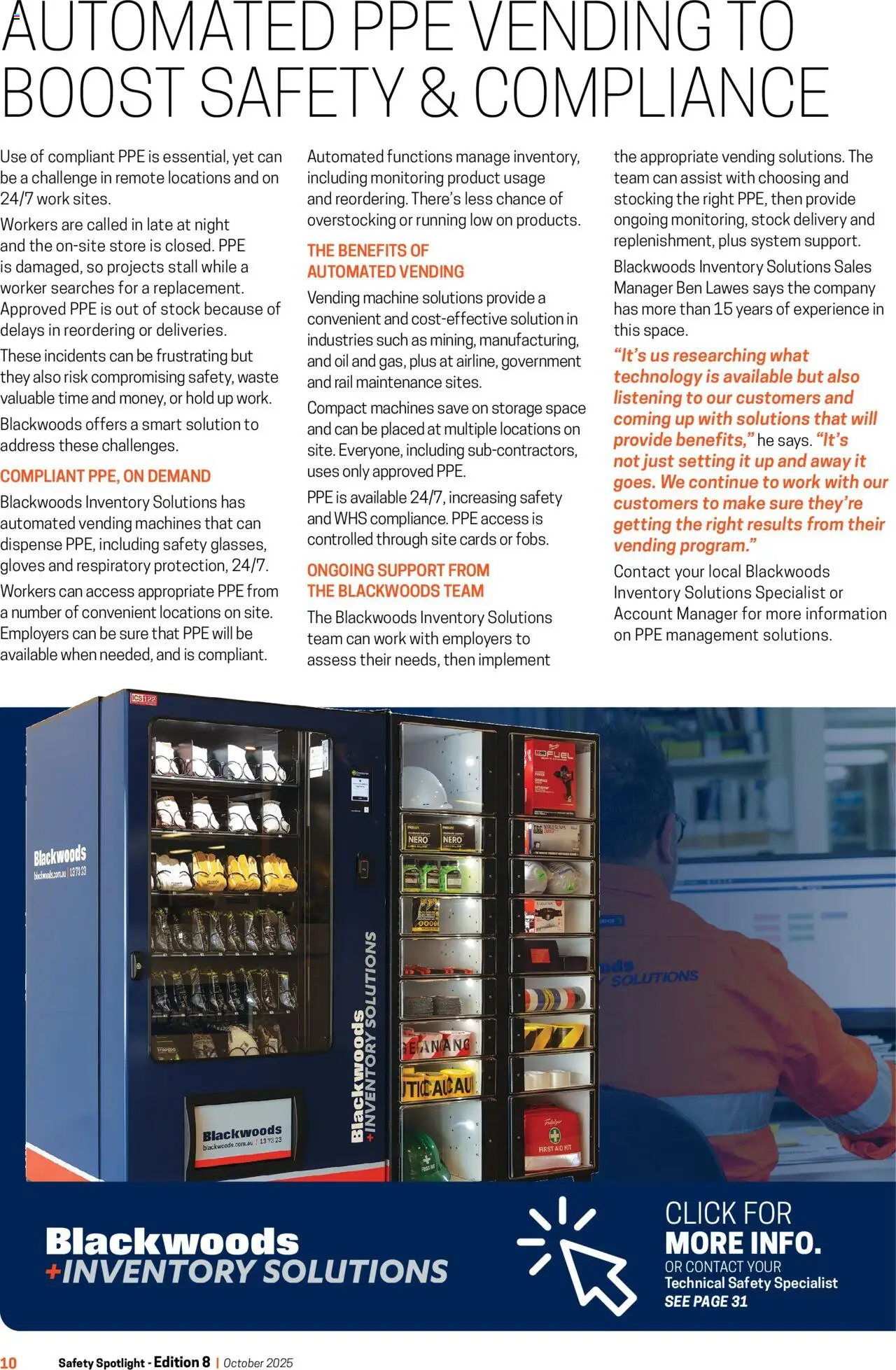 Black Woods Safety Spotlight Magazine - page 10- valid from 07/10/2025