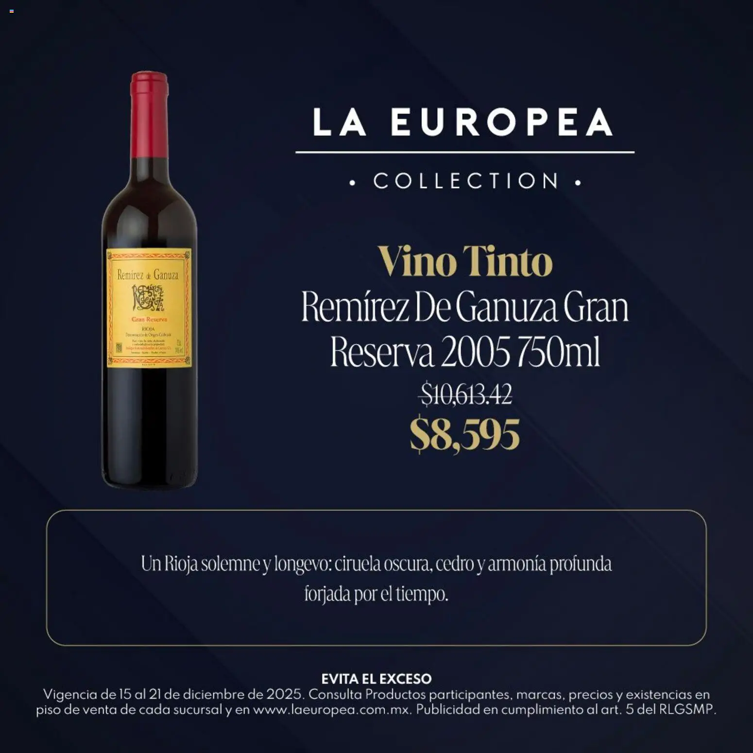 La Europea catálogo Vino Tinto - página 1- válido desde 15/12/2025
