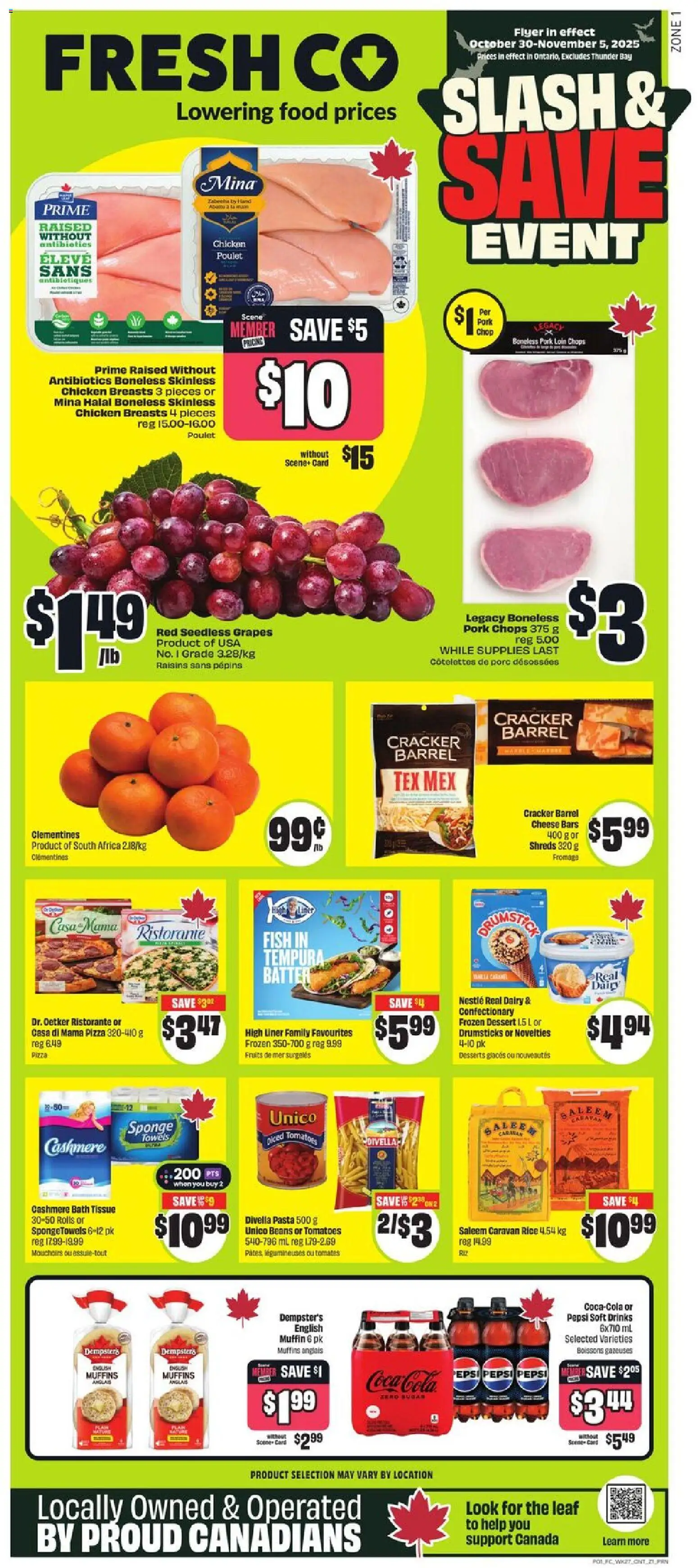 FreshCo weekly flyer / circulaire - page 1- valid from Oct 30, 2025