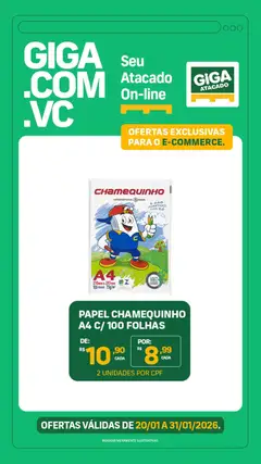 Pré-visualização GIGA Atacado - Ofertas Exclusivas válida a partir de 20/01/2026