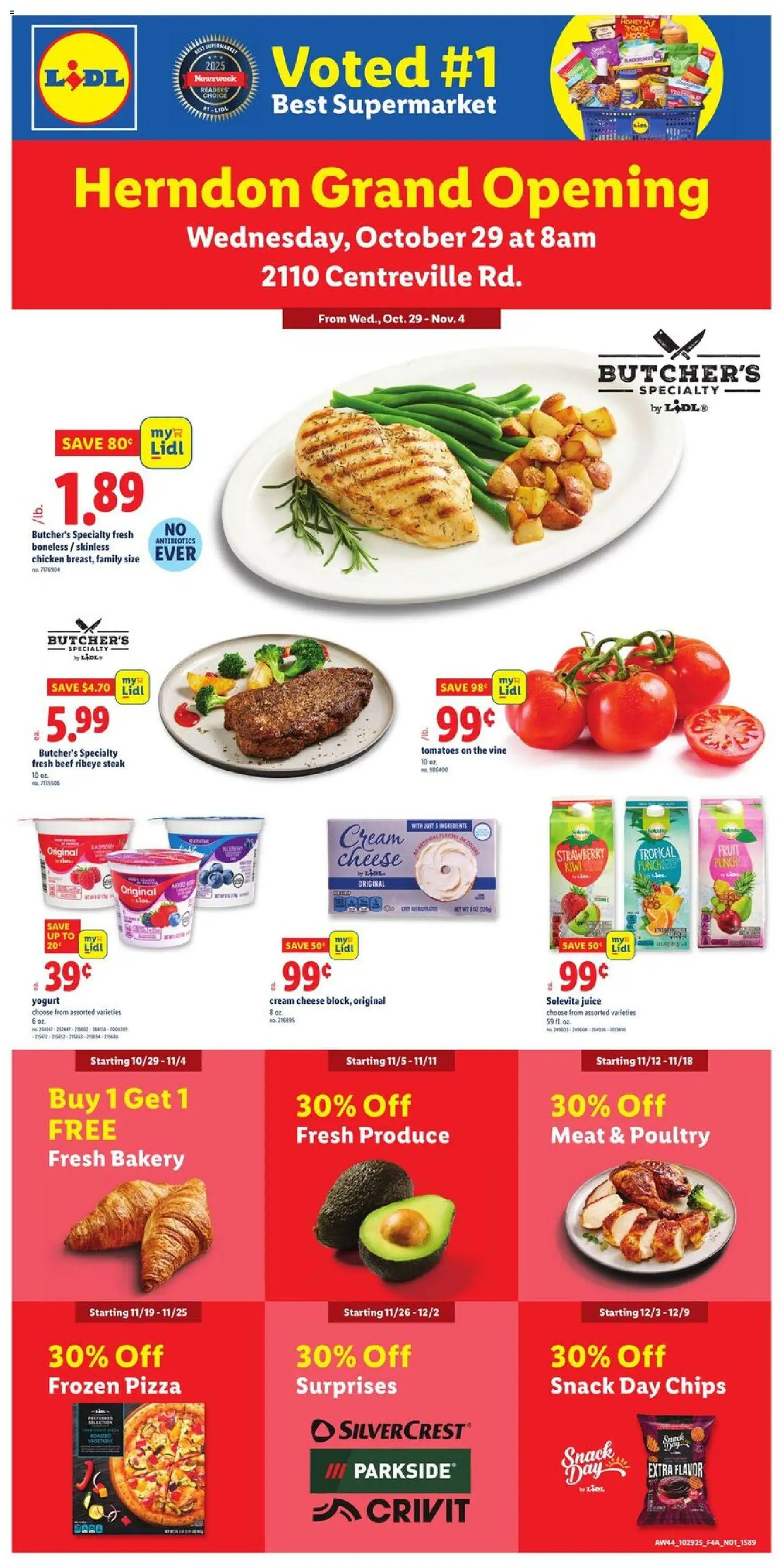 Lidl Weekly Ad - VA - page 1- valid from 10/29/2025
