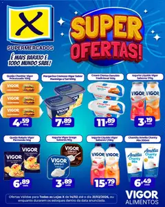 Pré-visualização X Supermercados - Ofertas Vigor válida a partir de 14/02/2026