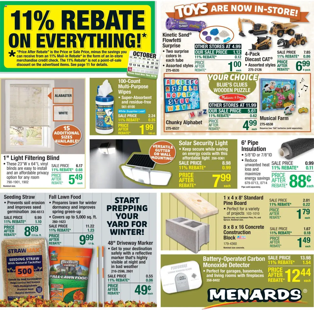 Menards - Weekly Ad - page 1- valid from 10/08/2025