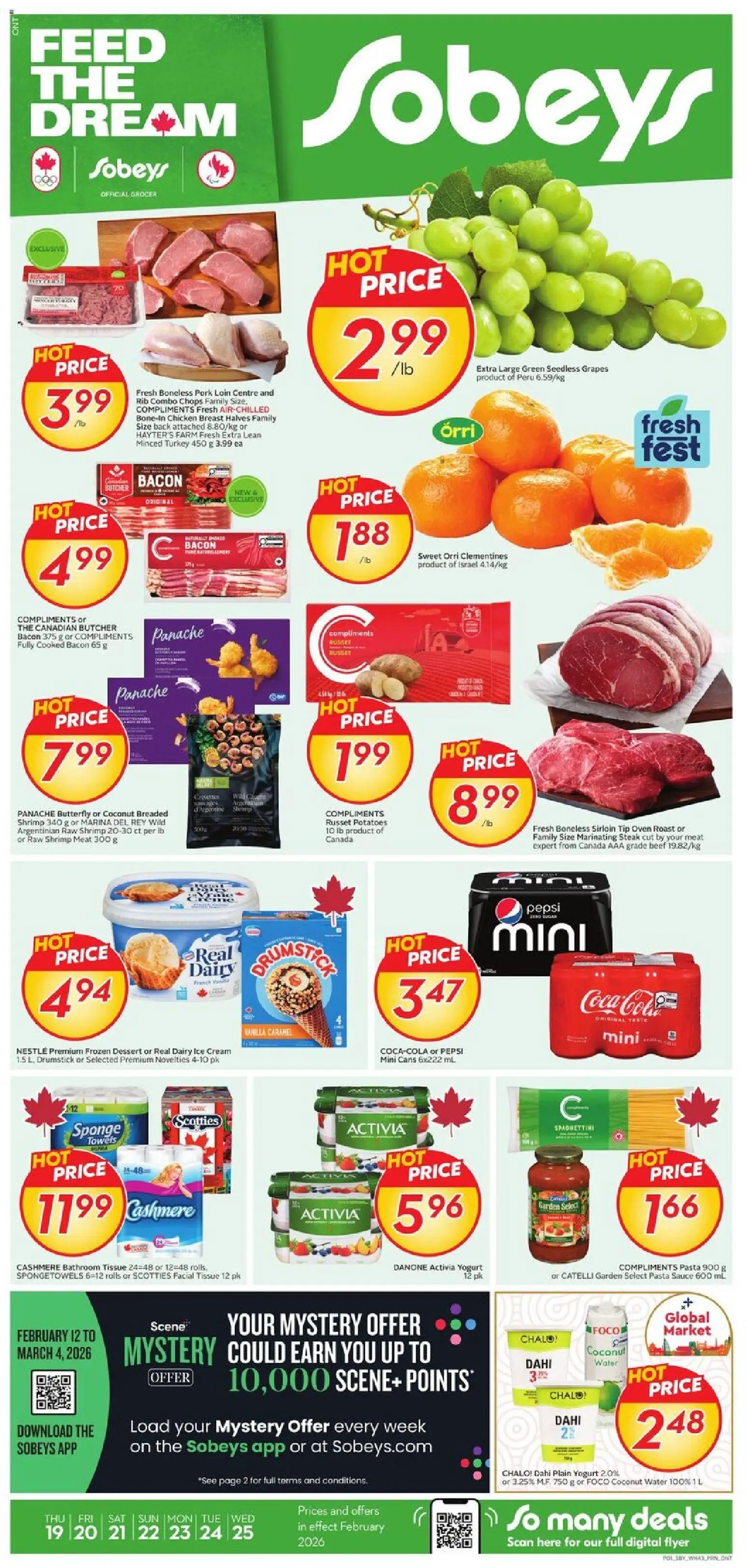 Sobeys weekly flyer / circulaire - page 1- valid from Feb 19, 2026