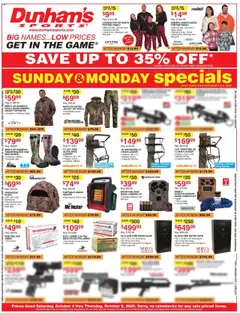 Preview Dunham's Sports Weekly Ad valid from 10/04/2025