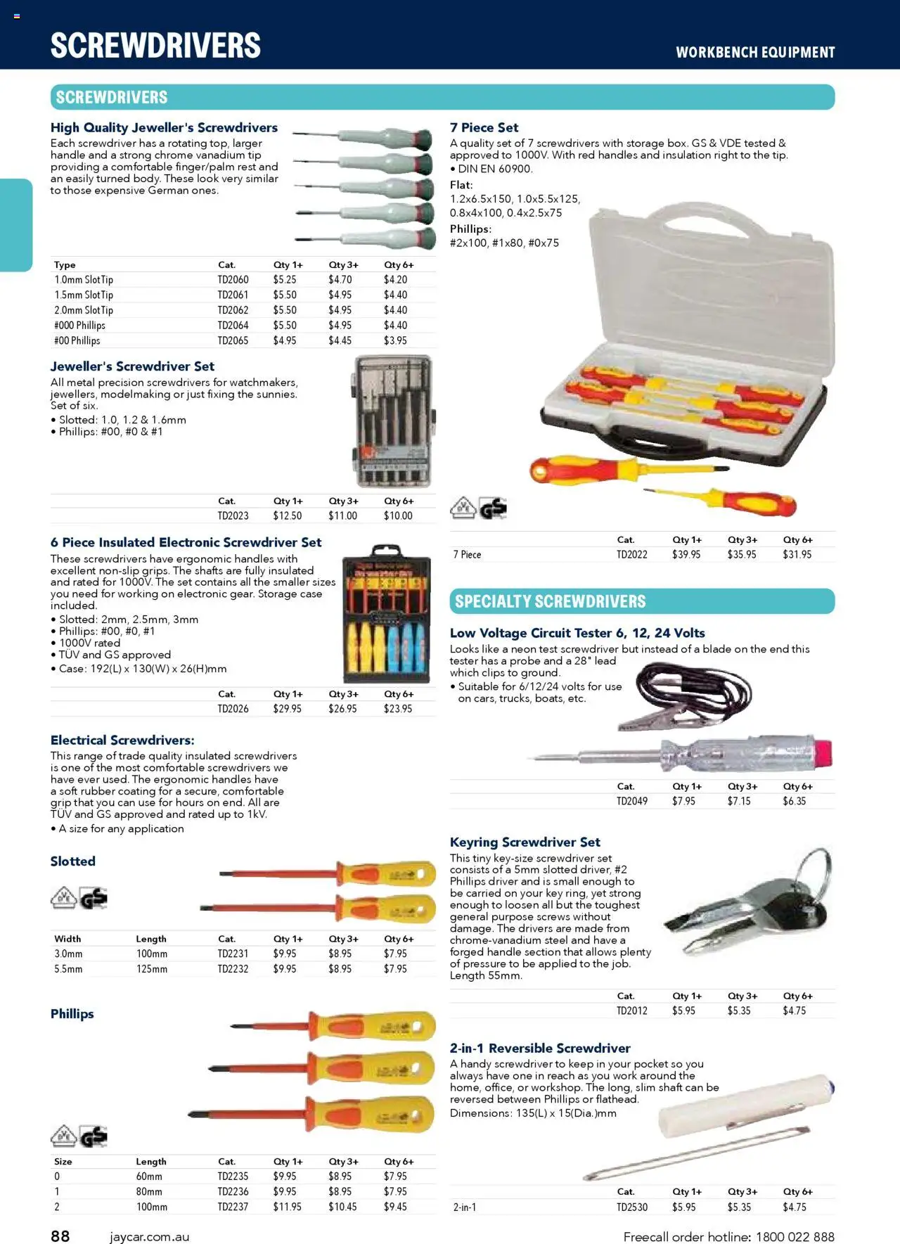 Jaycar Engineering & Scientific Catalogue 2025/2026  - page 88- valid from 09/07/2025