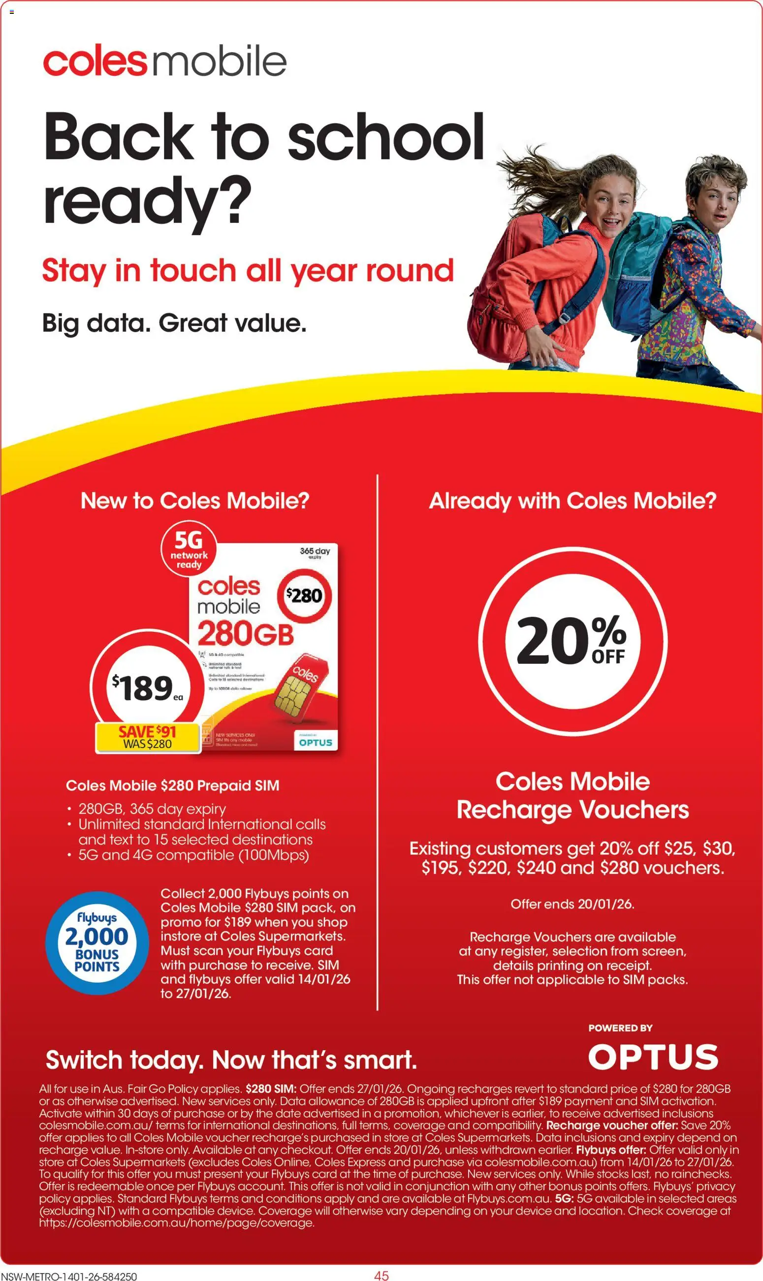 Coles  Catalogue  - page 45- valid from 14/01/2026