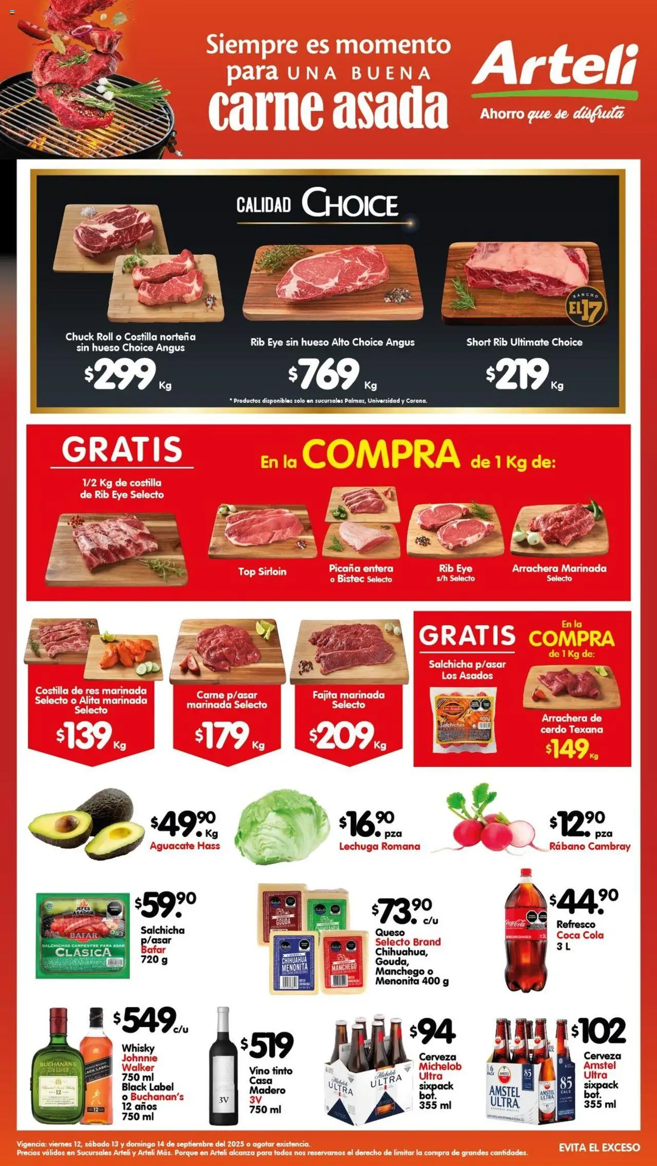 Arteli - Folleto Arteli Carnes & Cortes - página 1- válido desde 12/09/2025