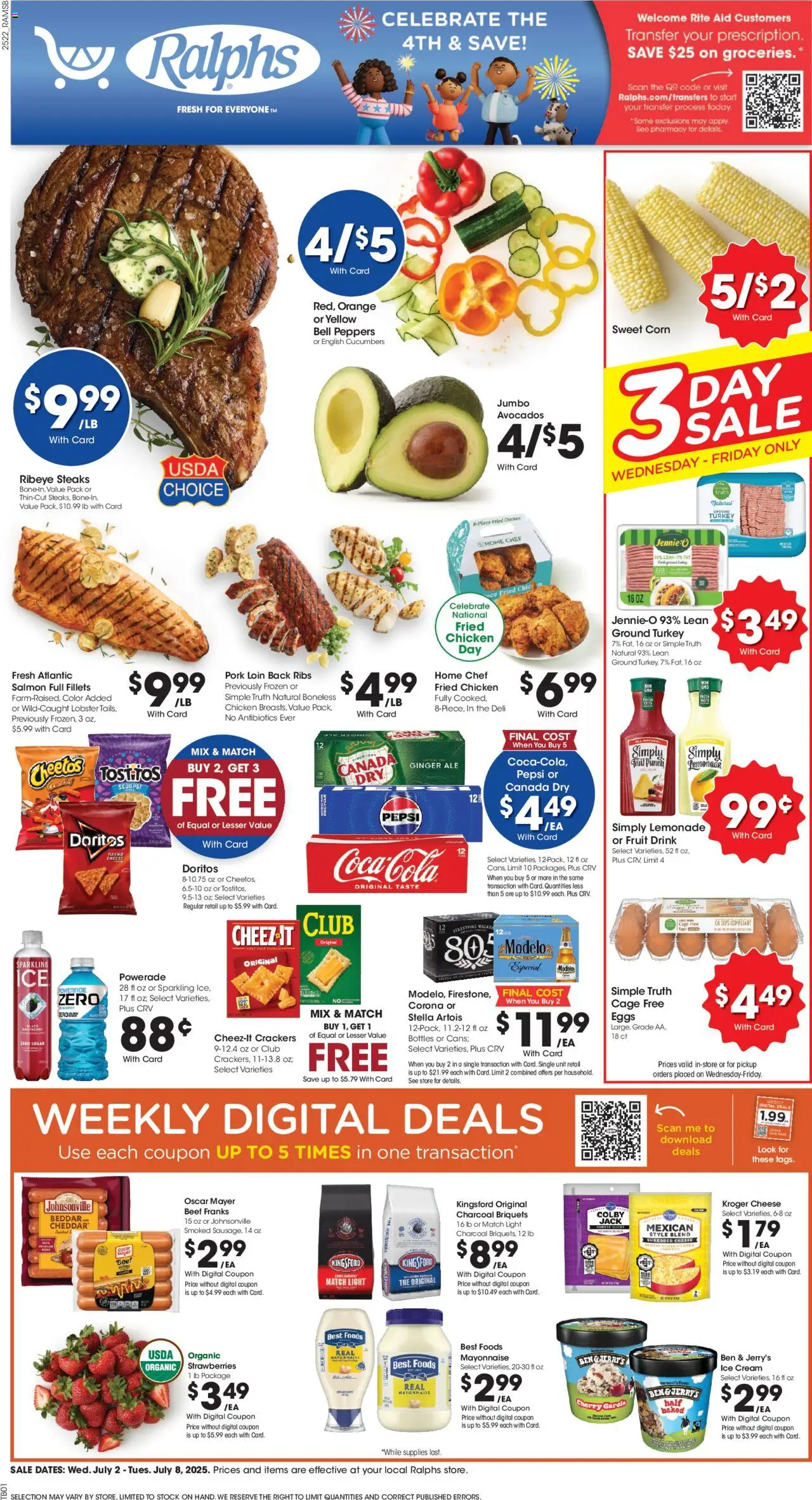 Ralphs Weekly Ad - page 1- valid from 07/02/2025