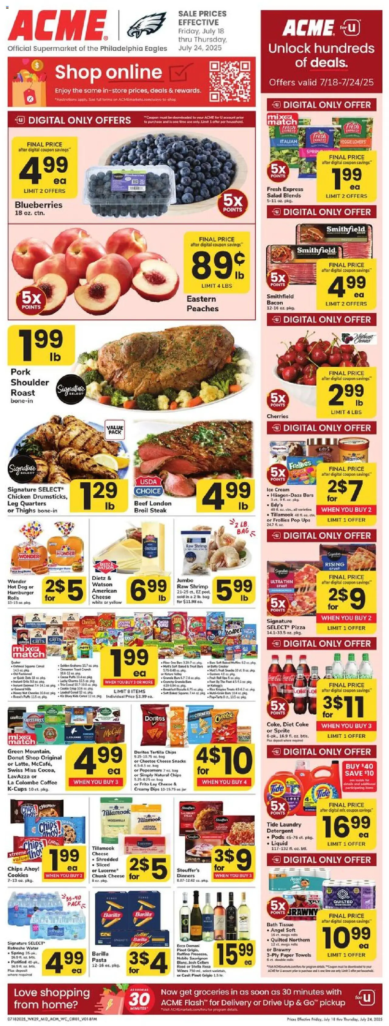 Acme Weekly Ad - PA - page 1- valid from 07/18/2025