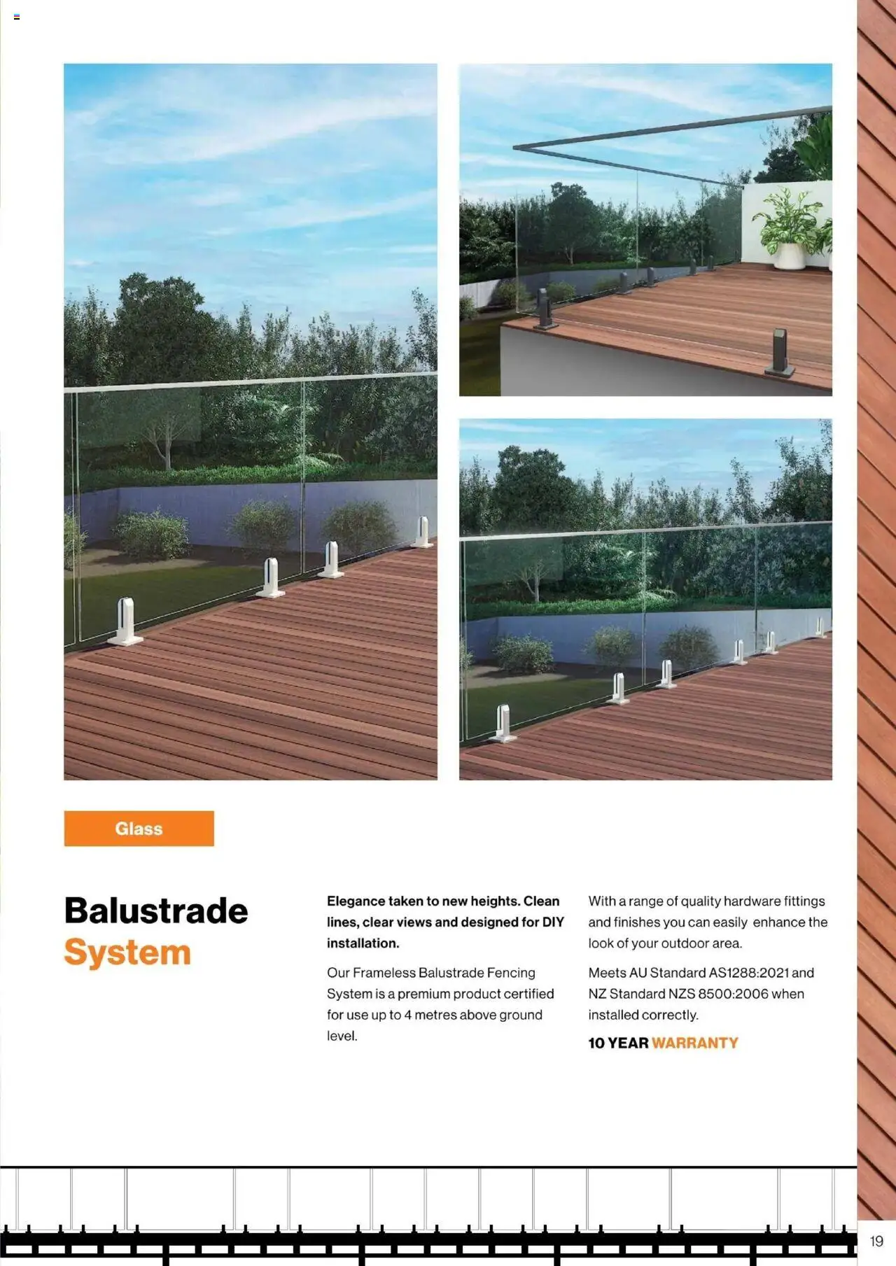 Bunnings Warehouse - Protectoral Aluminium and Glass Fencing Brochure - page 19- valid from 22/09/2025