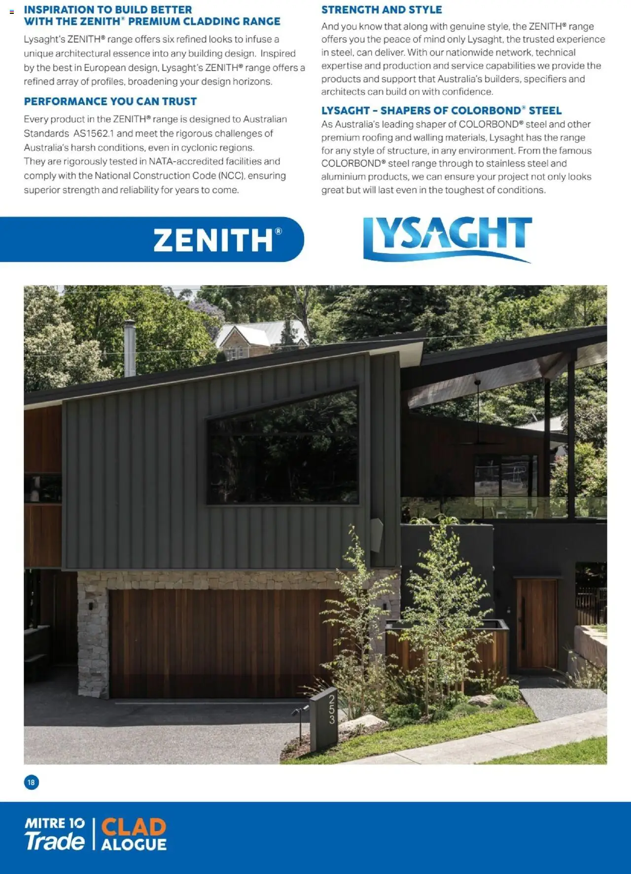 Mitre 10 - Cladalogue E-Selection Guide 2025 - page 18- valid from 27/06/2025