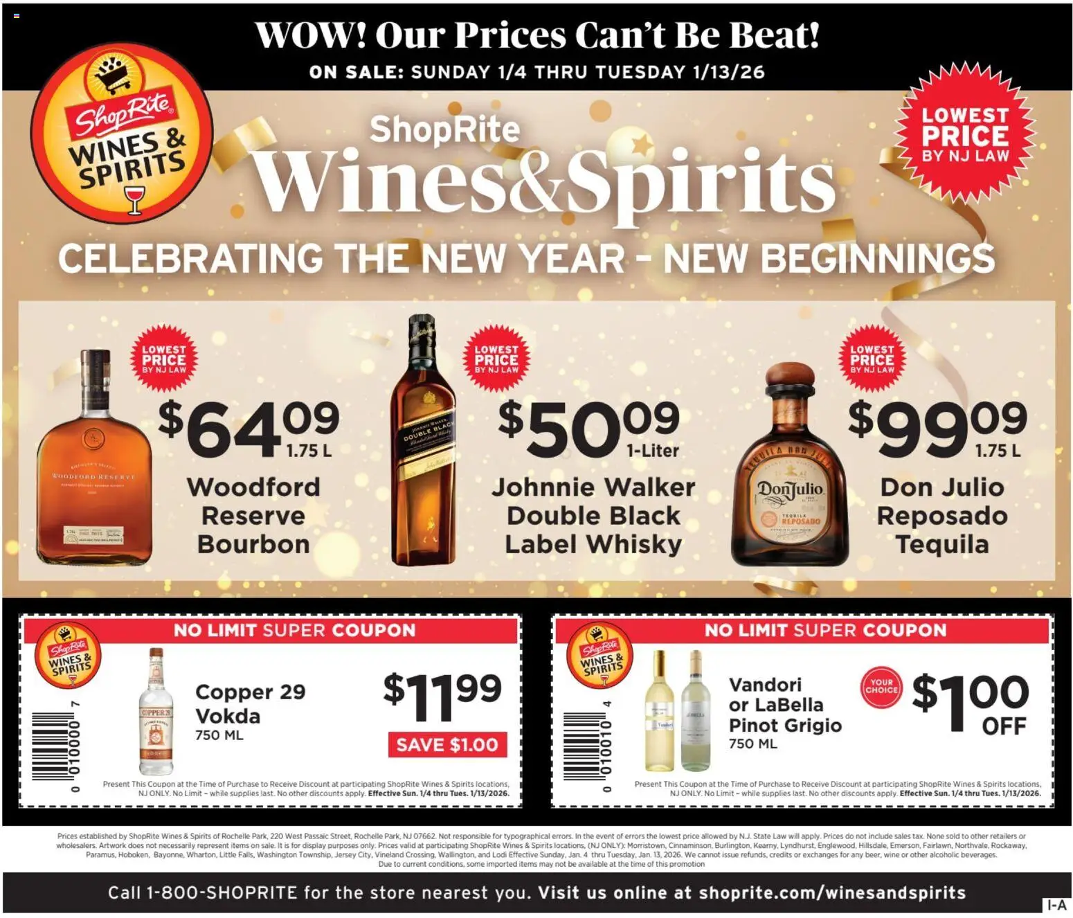 ShopRite Wine & Spirits - page 1- valid from 01/04/2026