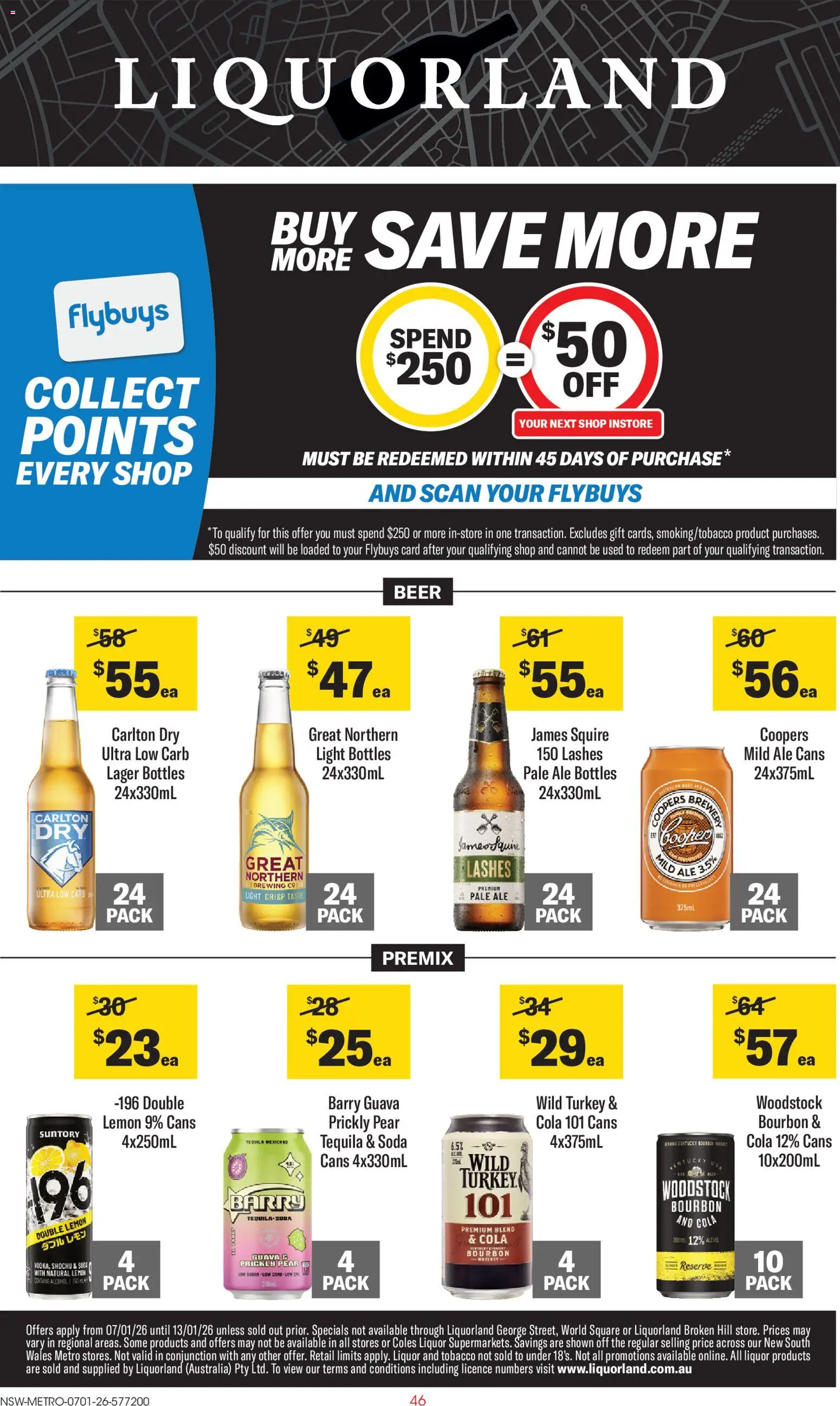 Liquorland  Catalogue  - page 1- valid from 07/01/2026