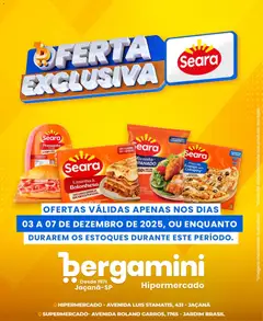 Pré-visualização Supermercado Bergamini - Ofertas Seara válida a partir de 03/12/2025