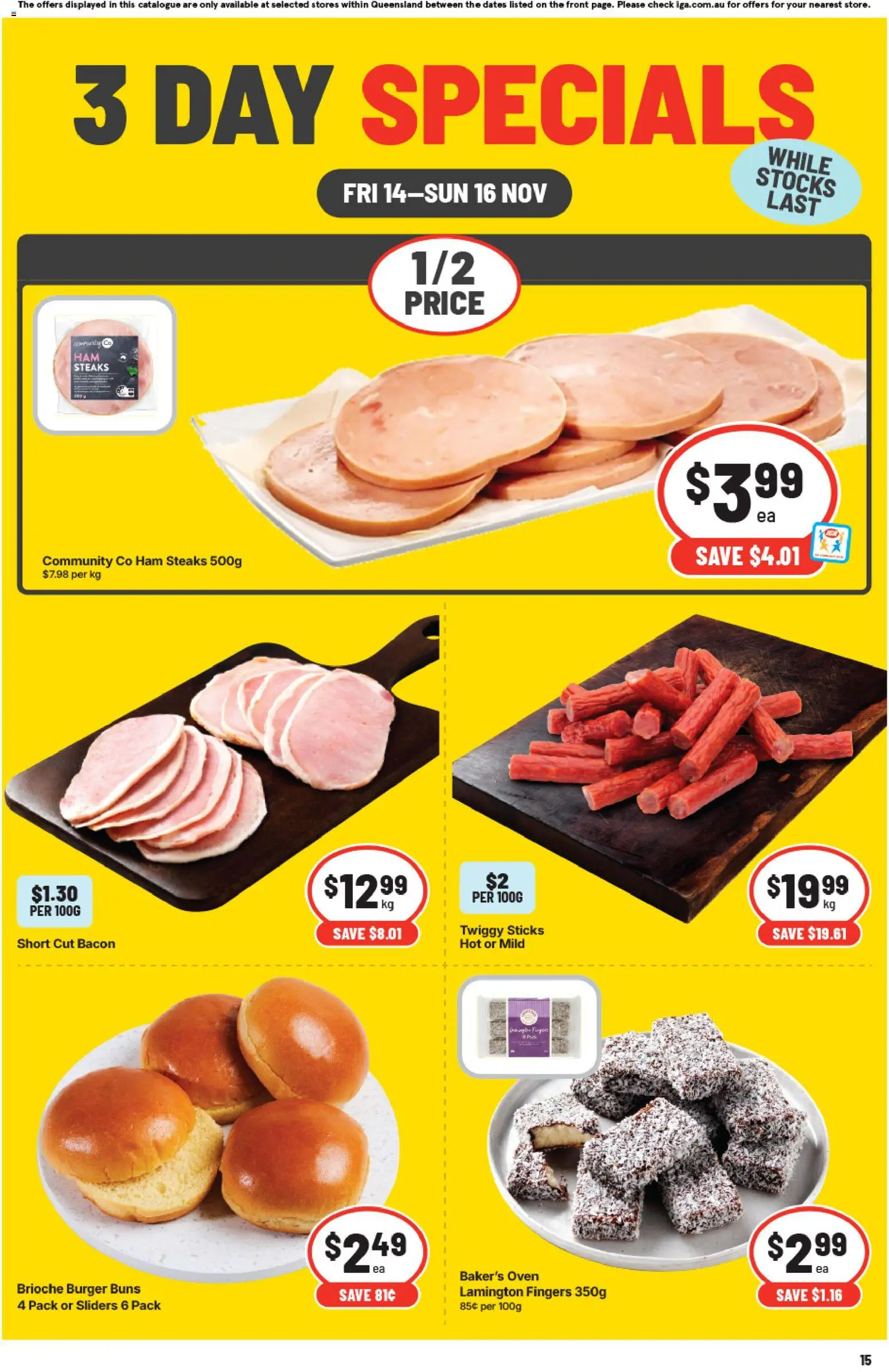 IGA 3 Day Specials QLD - page 1- valid from 14/11/2025