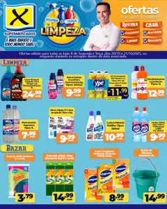 Pré-visualização X Supermercados - Ofertas especiais de limpeza válida a partir de 20/10/2025