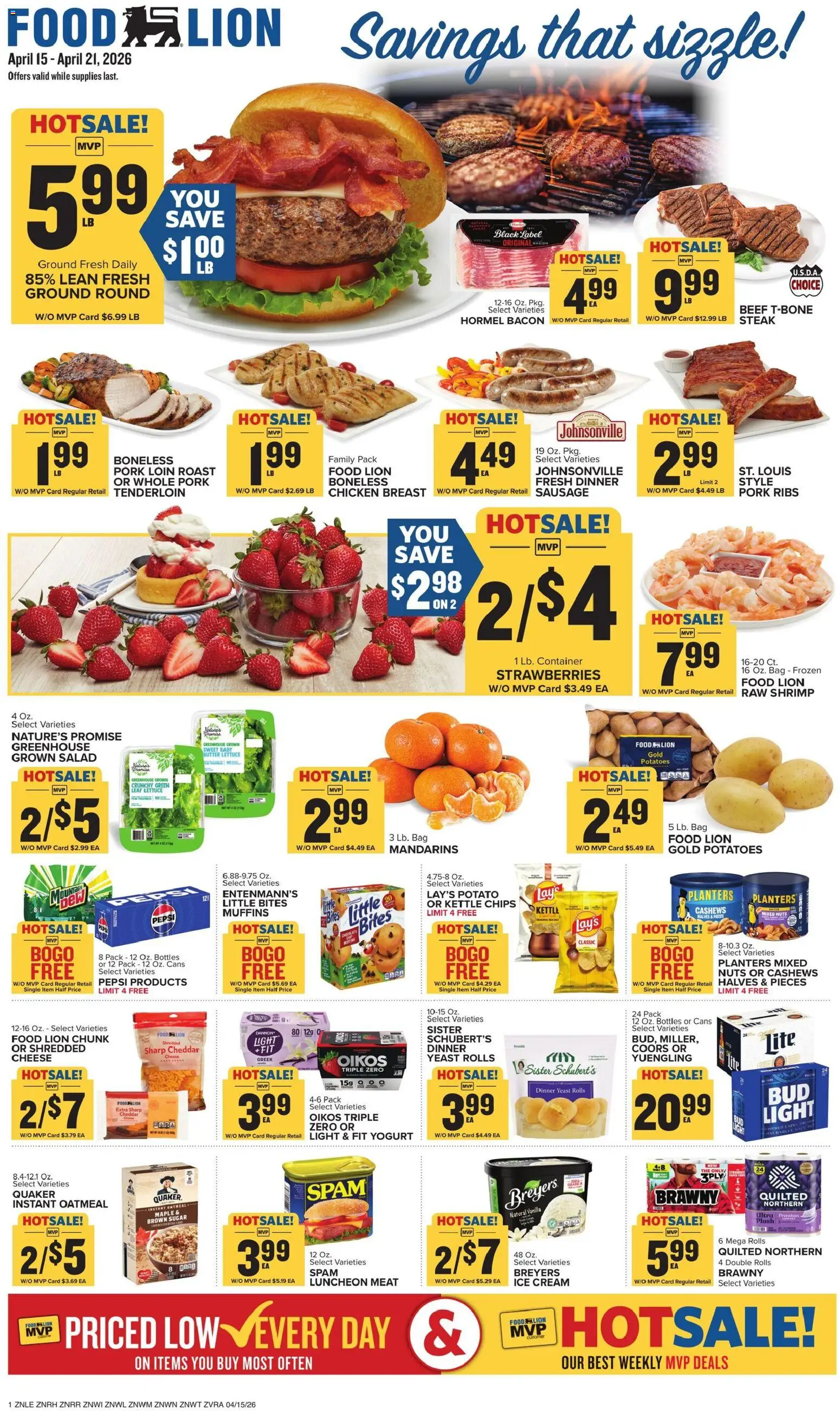 Food Lion Weekly Ad - page 1- valid from 04/15/2026