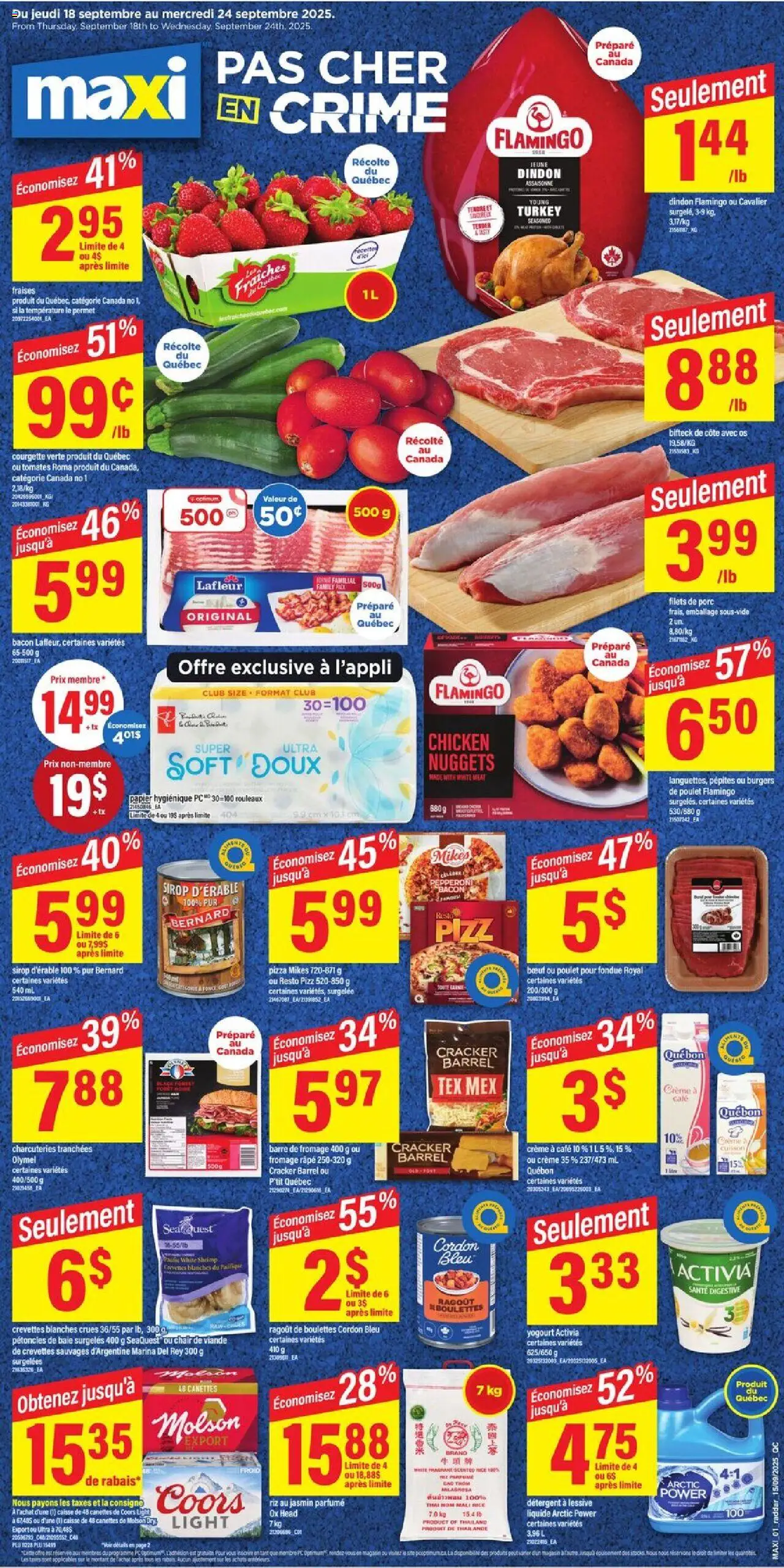 Maxi weekly flyer / circulaire - page 1- valid from Sep 18, 2025