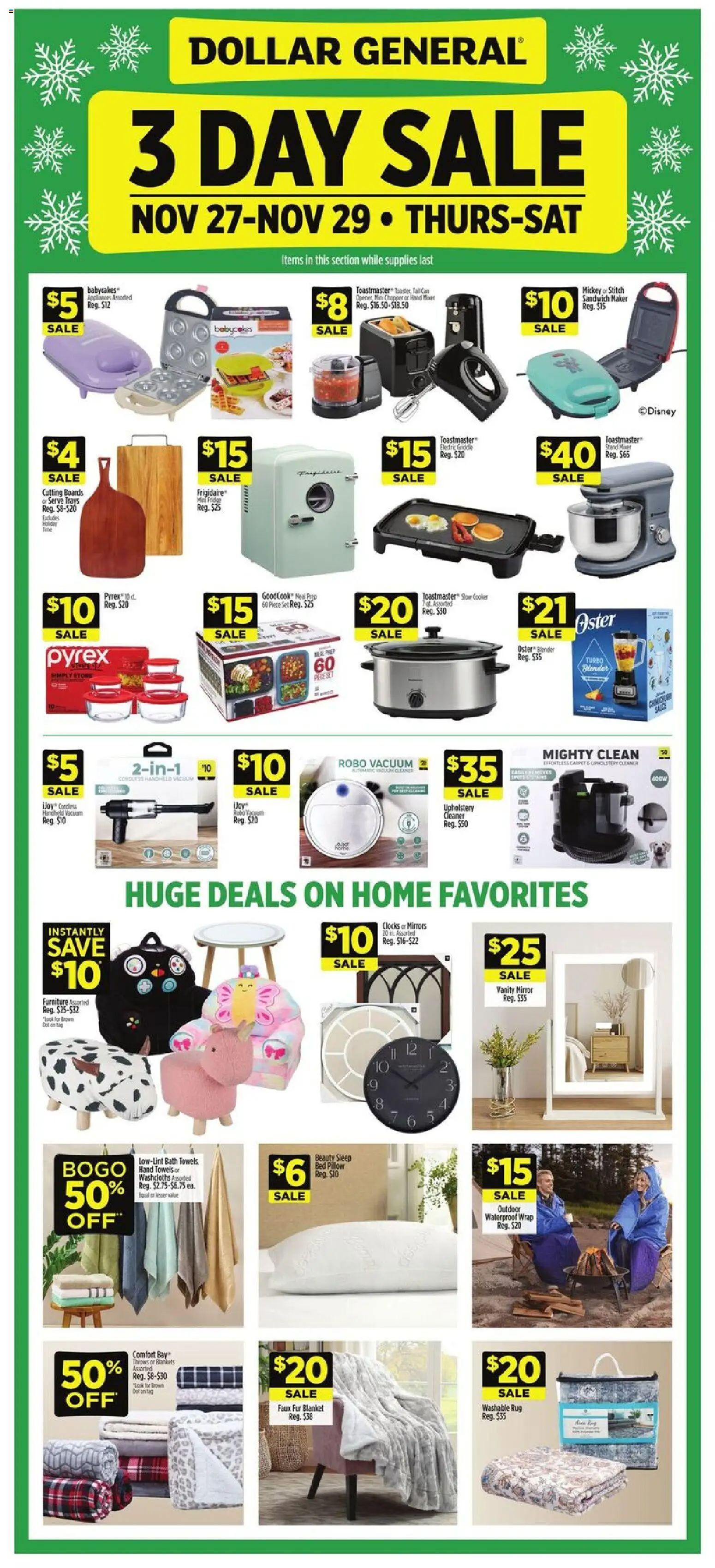 Dollar General Weekly Ad - page 1- valid from 11/23/2025