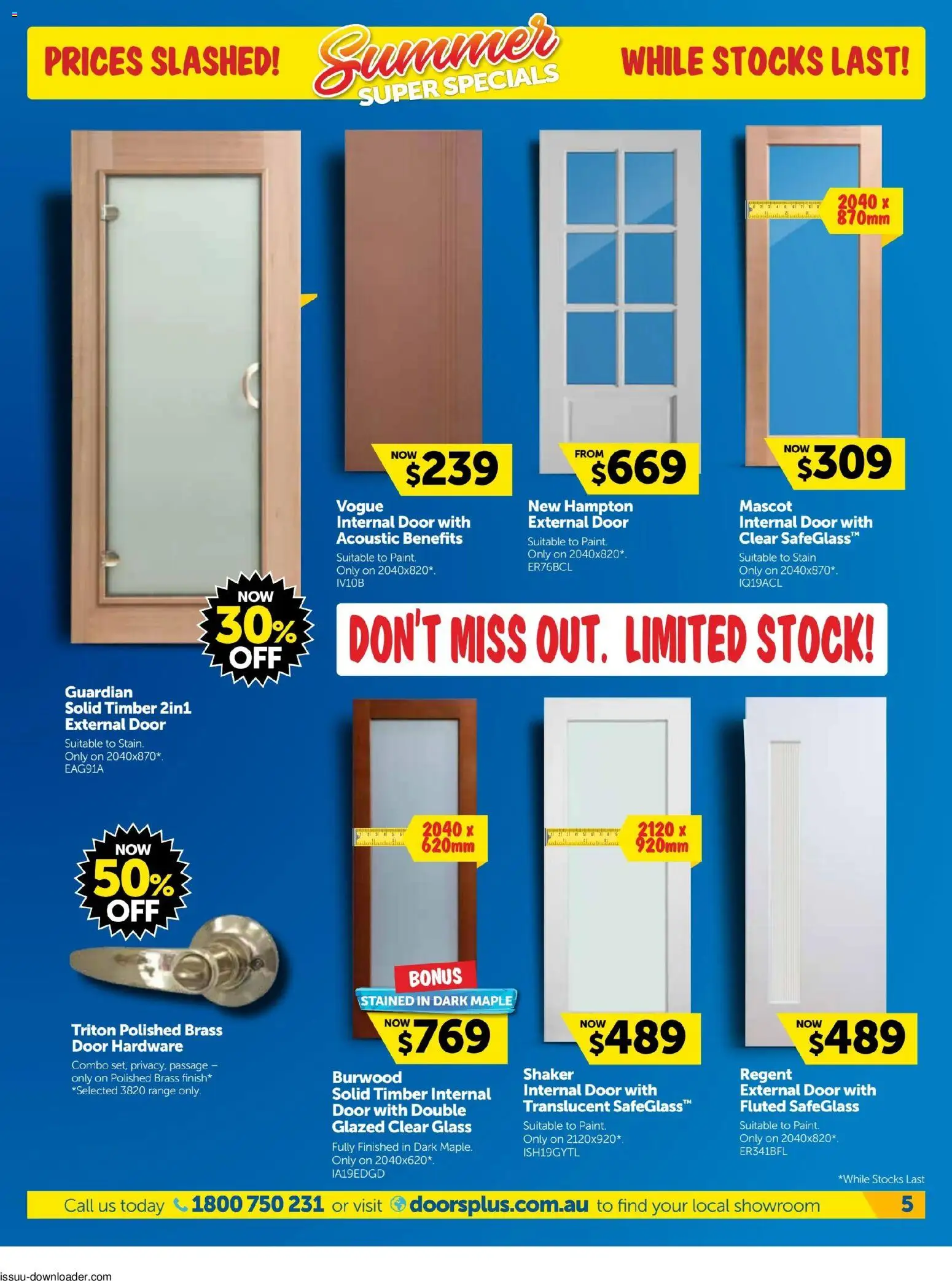 Doors Plus  Catalogue  - page 5- valid from 01/12/2025