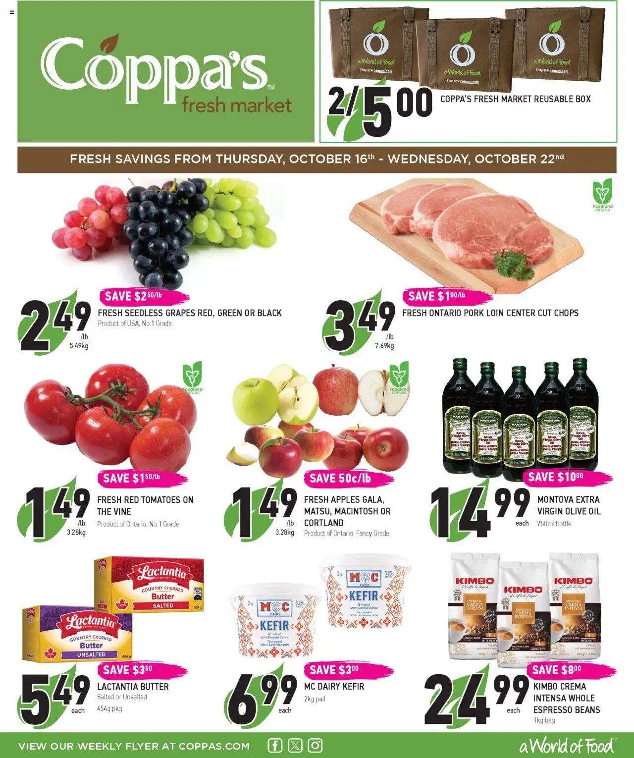 Coppas Fresh Market weekly flyer / circulaire - page 1- valid from Oct 16, 2025