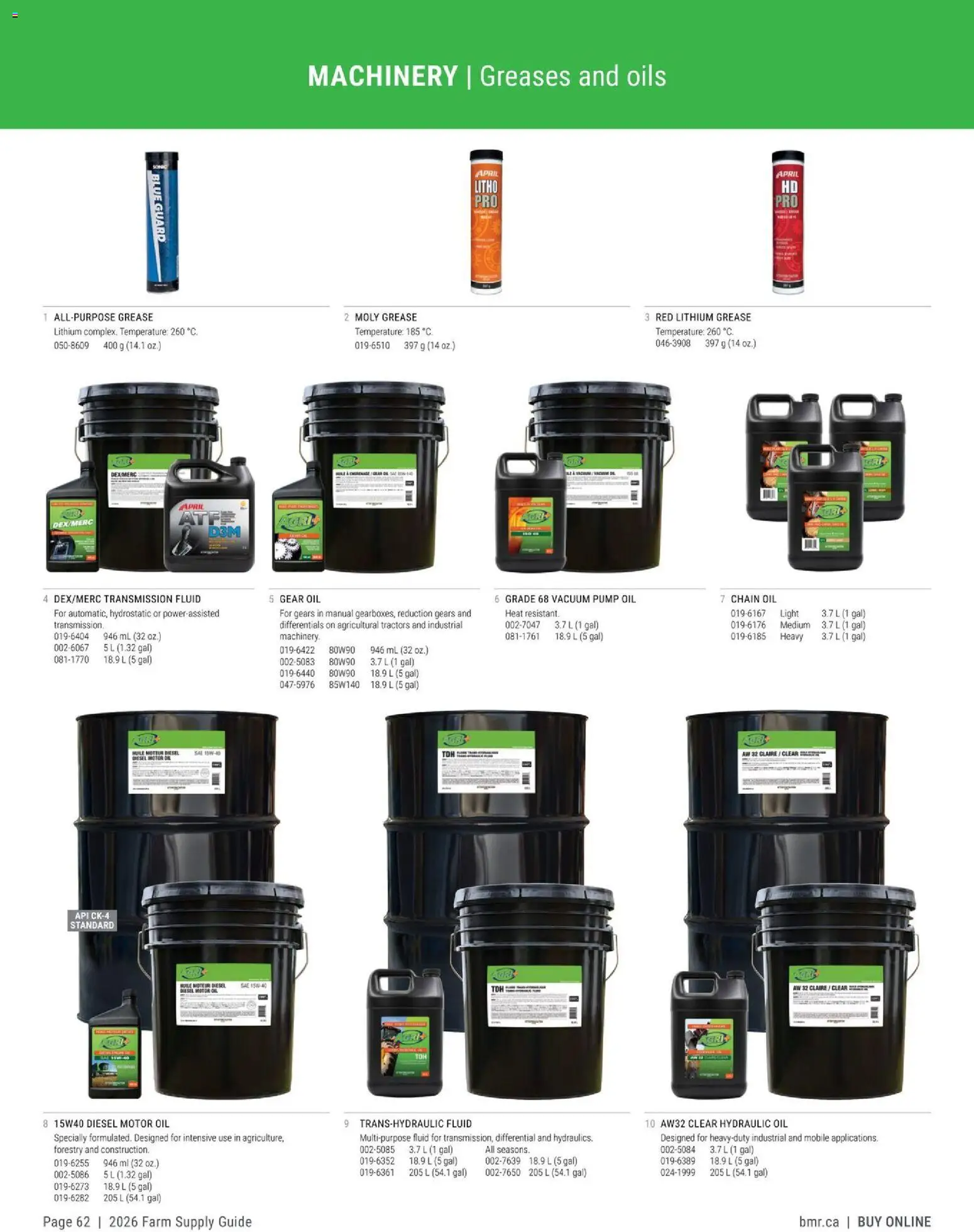 BMR - Agrizone - 2026 Farm Supply Guide - page 62- valid from Jan 9, 2026