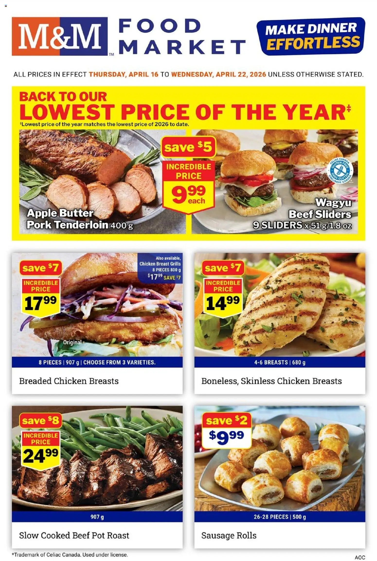 M&M Food Market weekly flyer / circulaire - page 1- valid from Apr 16, 2026