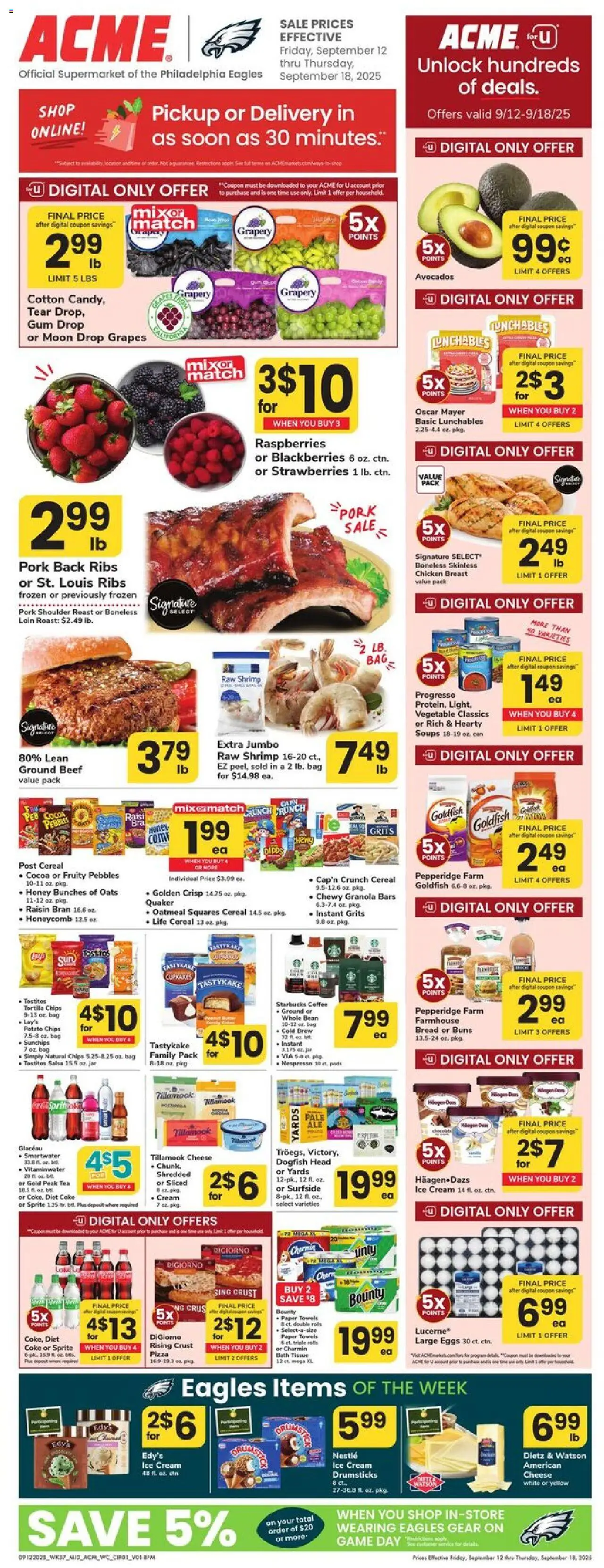 Acme Weekly Ad - PA - page 1- valid from 09/12/2025