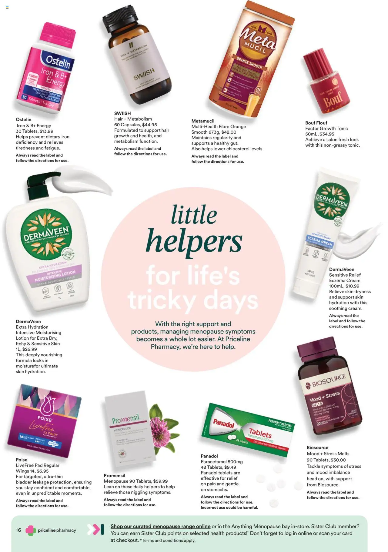 Priceline Pharmacy Anything Menopause Magazine - page 16- valid from 02/10/2025