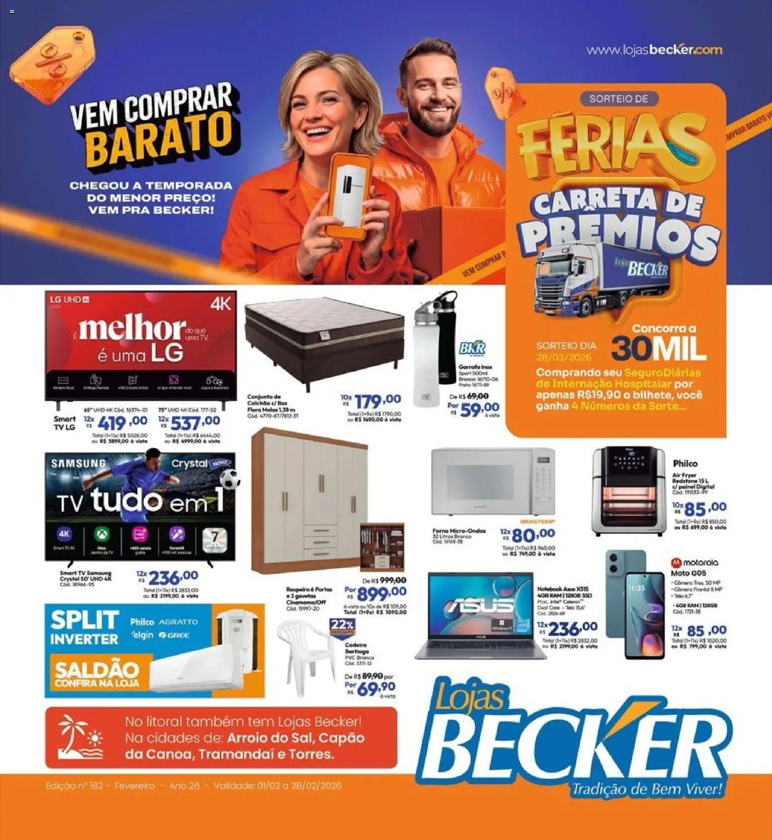 Lojas Becker - Ofertas Fevereiro  - página 1- válido a partir de 01/02/2026
