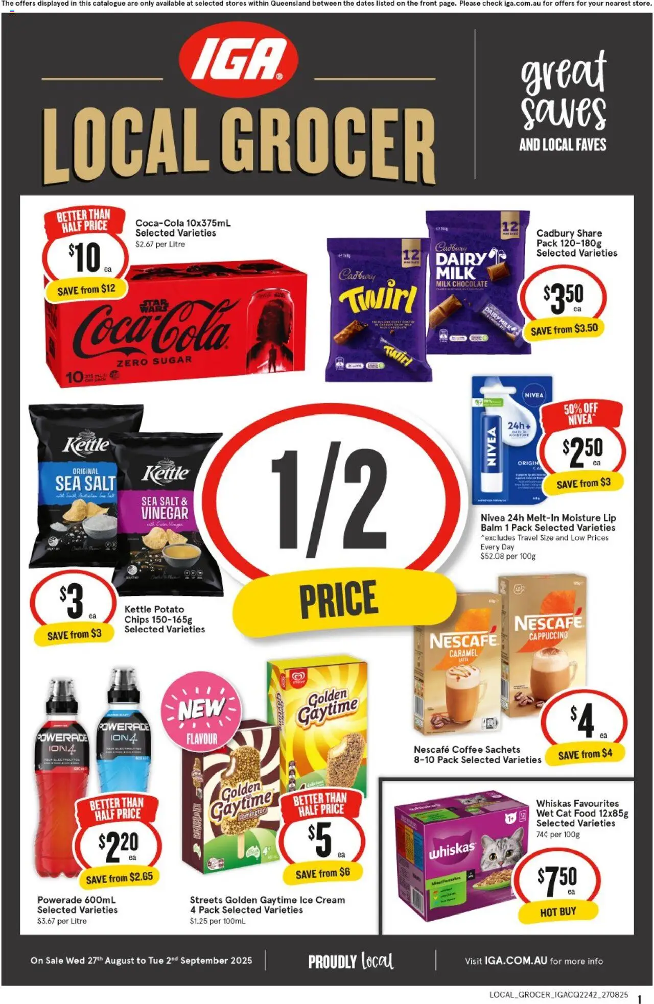 IGA Local Grocer QLD - page 1- valid from 27/08/2025