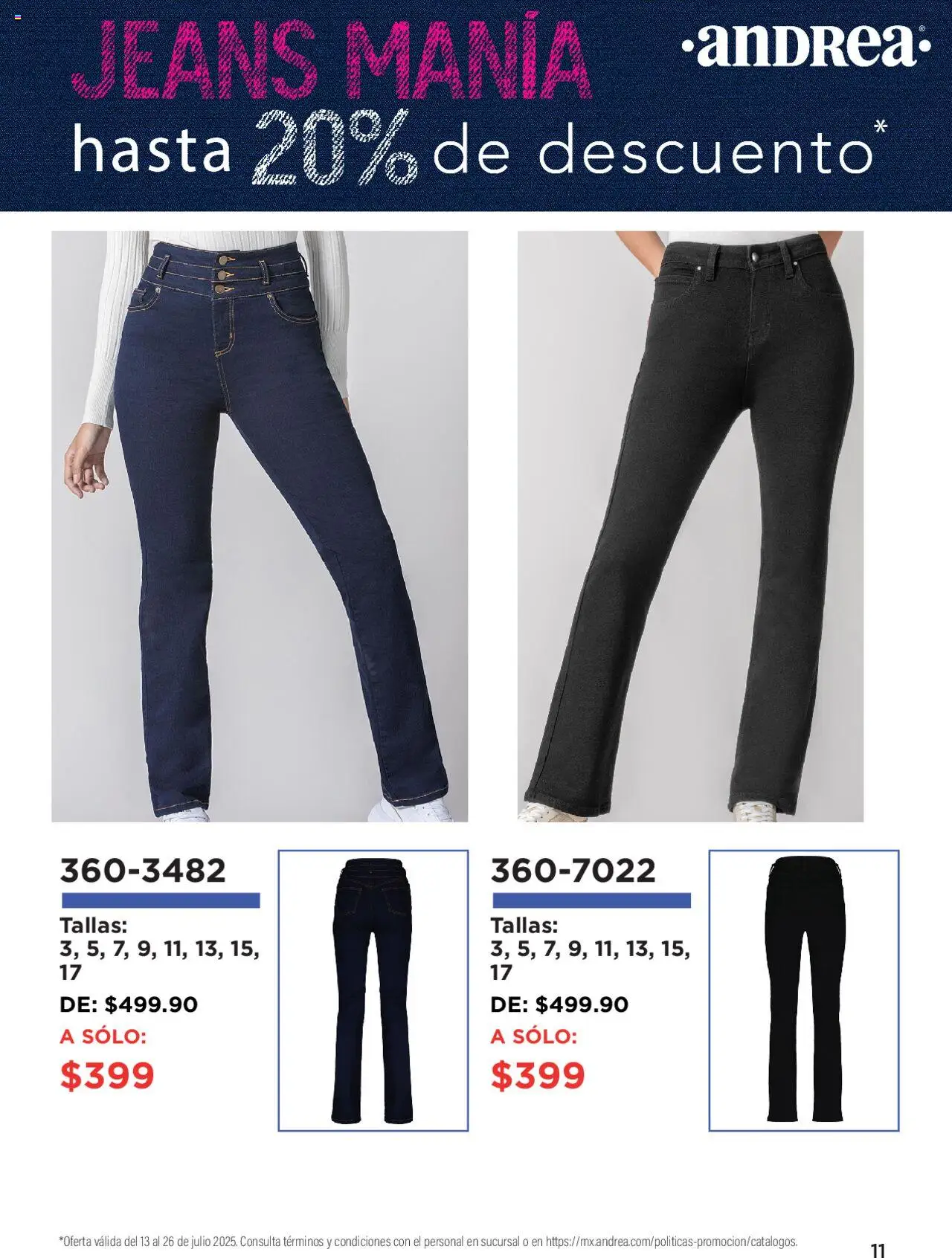 Andrea catálogo Denim Manía - página 11- válido desde 13/07/2025